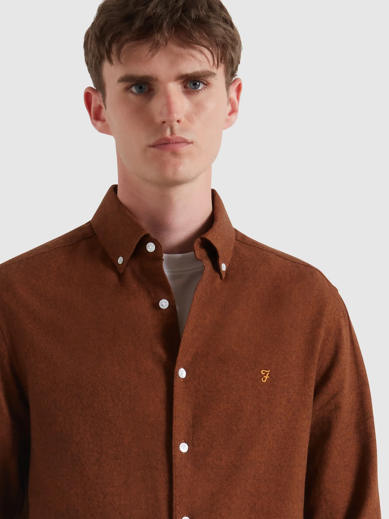Ali Shirt In Burnt Ochre - Image 4