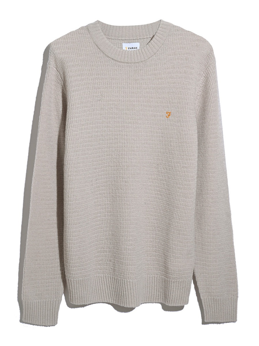 Allerton Lambswool Sweater In White Smoke - Image 5
