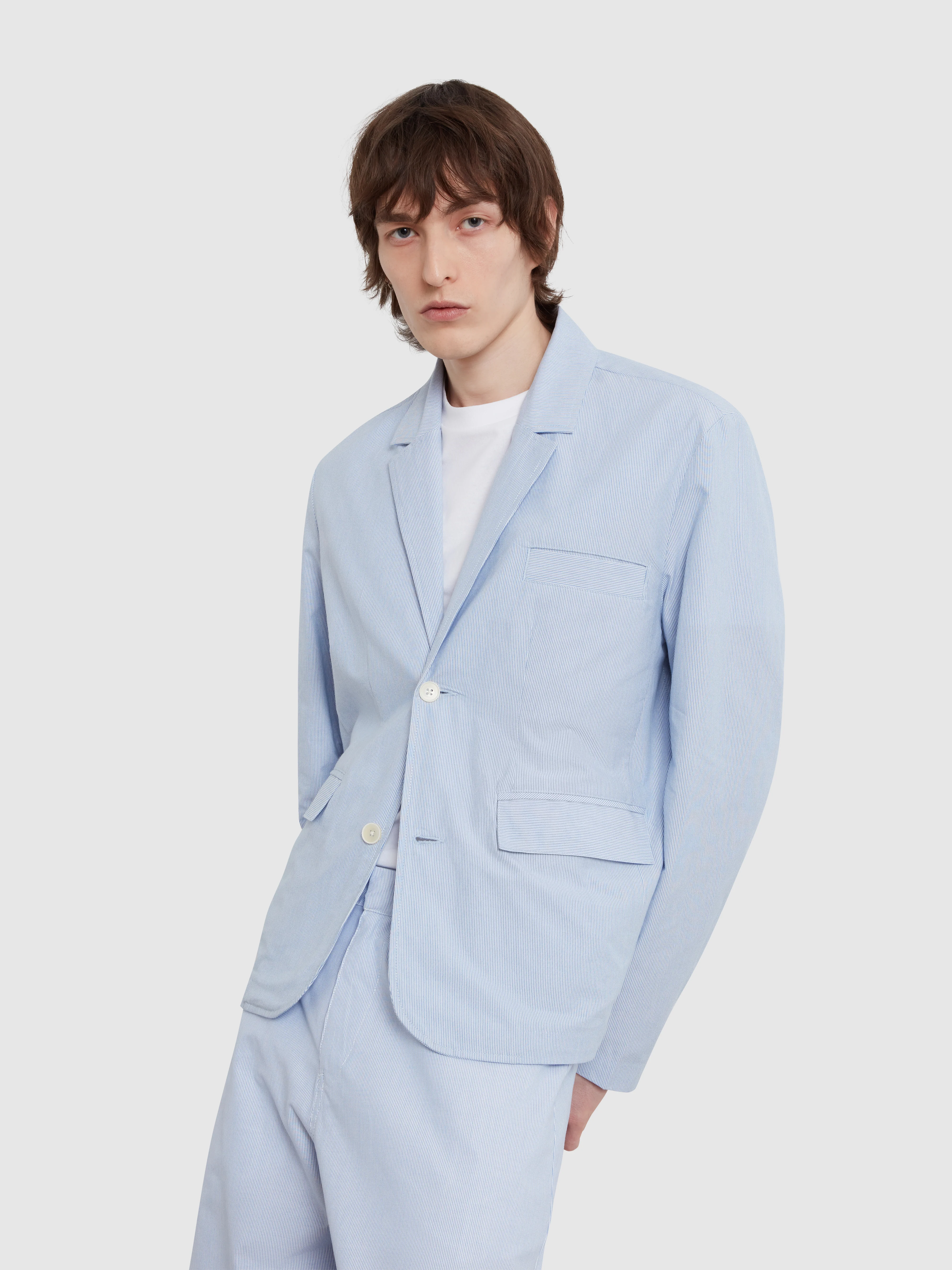 Biggs Archive Blazer In Sky Blue - Image 4