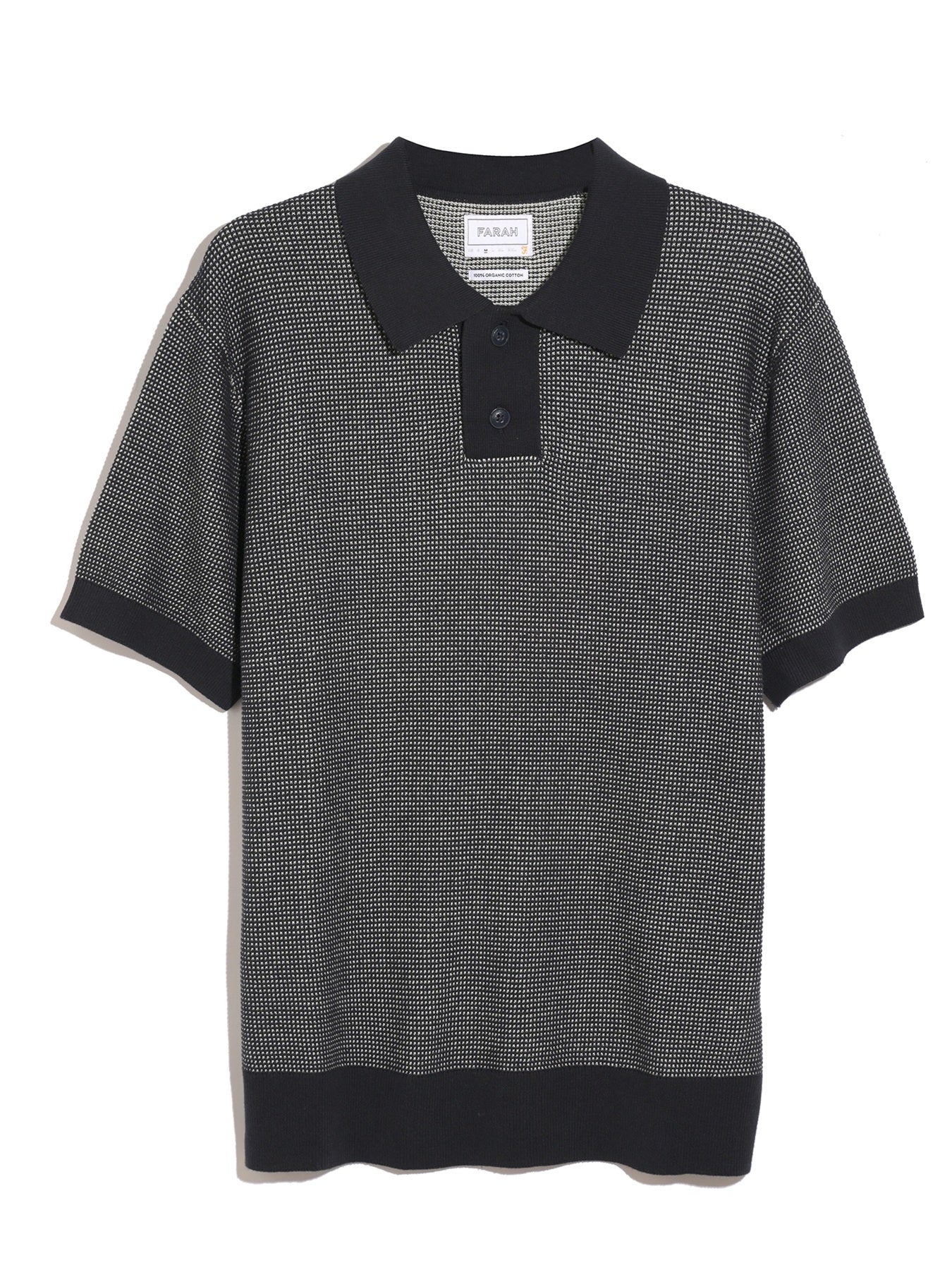 Birch Knitted Polo Shirt In True Navy - Image 5