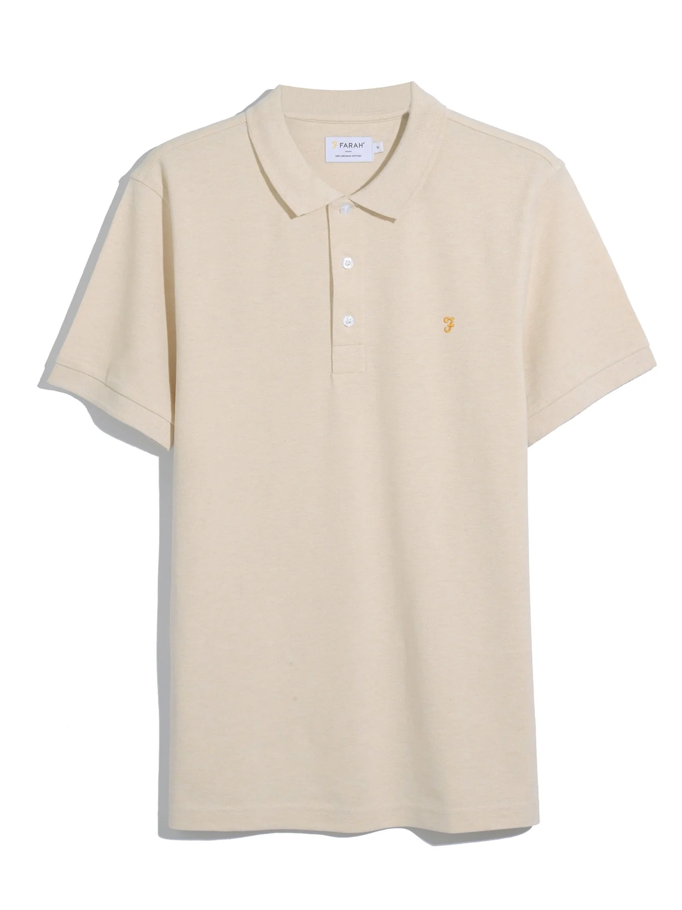Blanes Organic Cotton Polo Shirt In Birch Grey Marl - Image 5