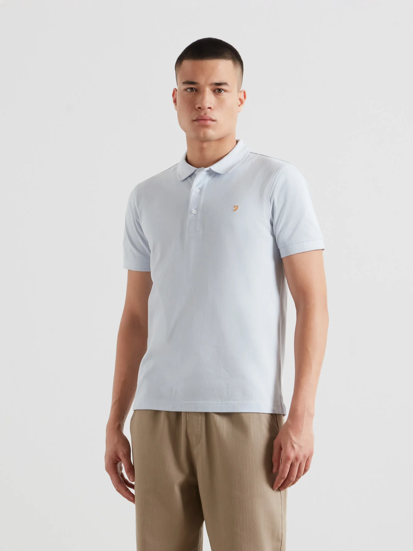 Blanes Organic Cotton Polo Shirt In Blue Nickle