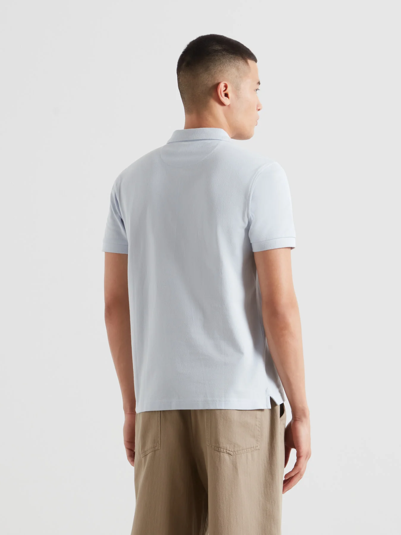 Blanes Organic Cotton Polo Shirt In Blue Nickle - Image 2