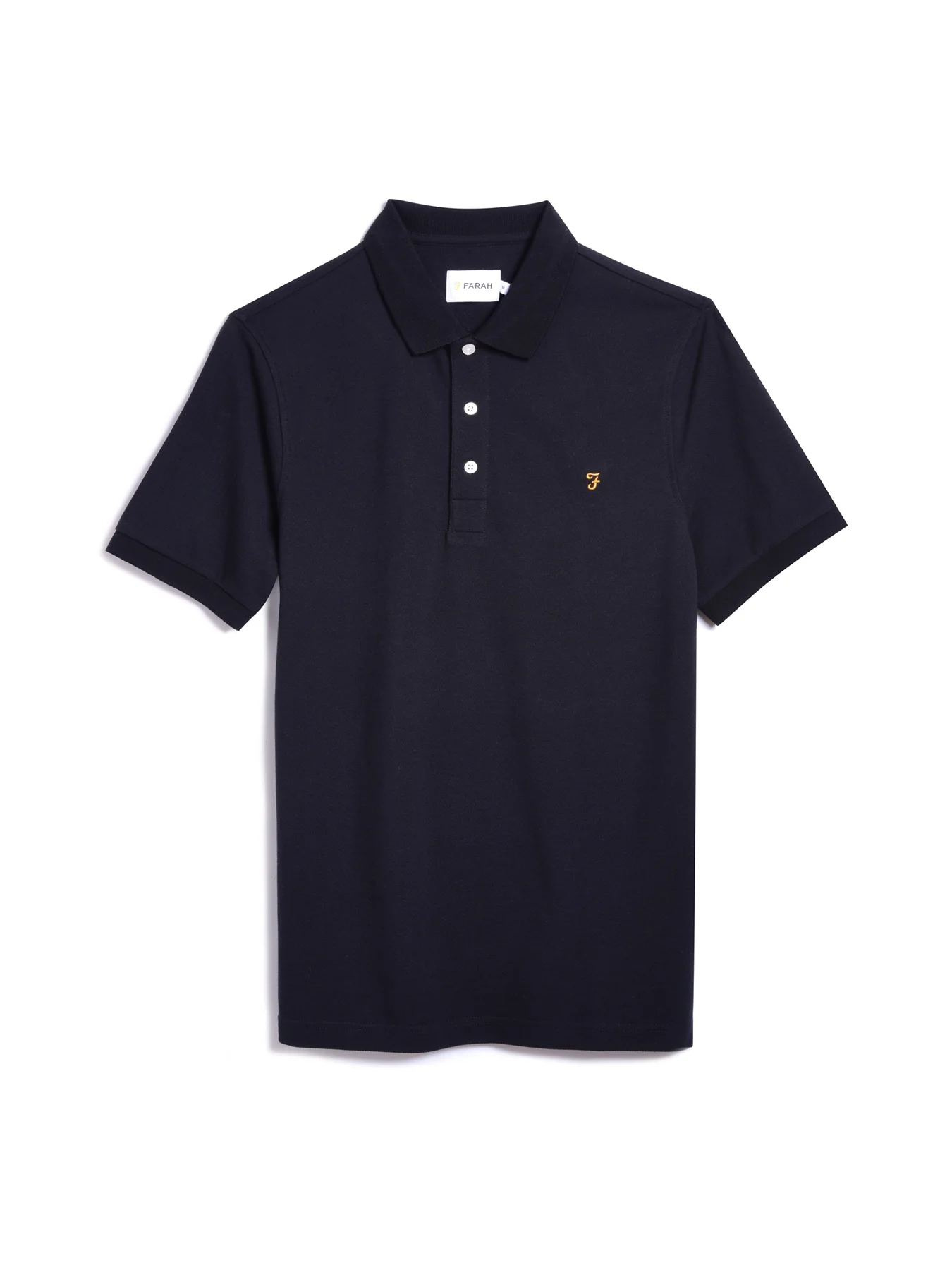 Blanes Organic Cotton Polo Shirt In Black - Image 5