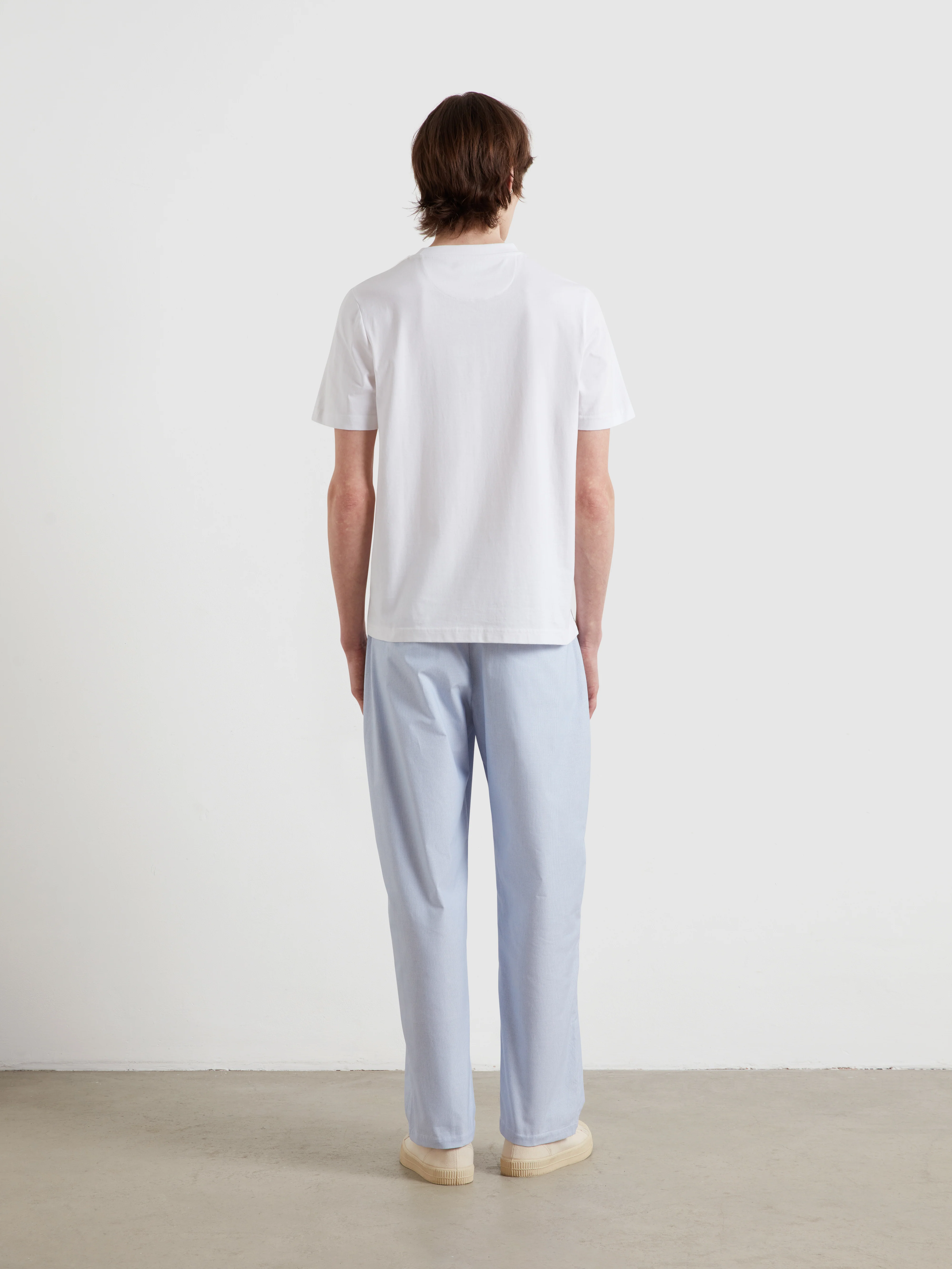 Bliss Ticking Stripe Trousers In Sky Blue - Image 5