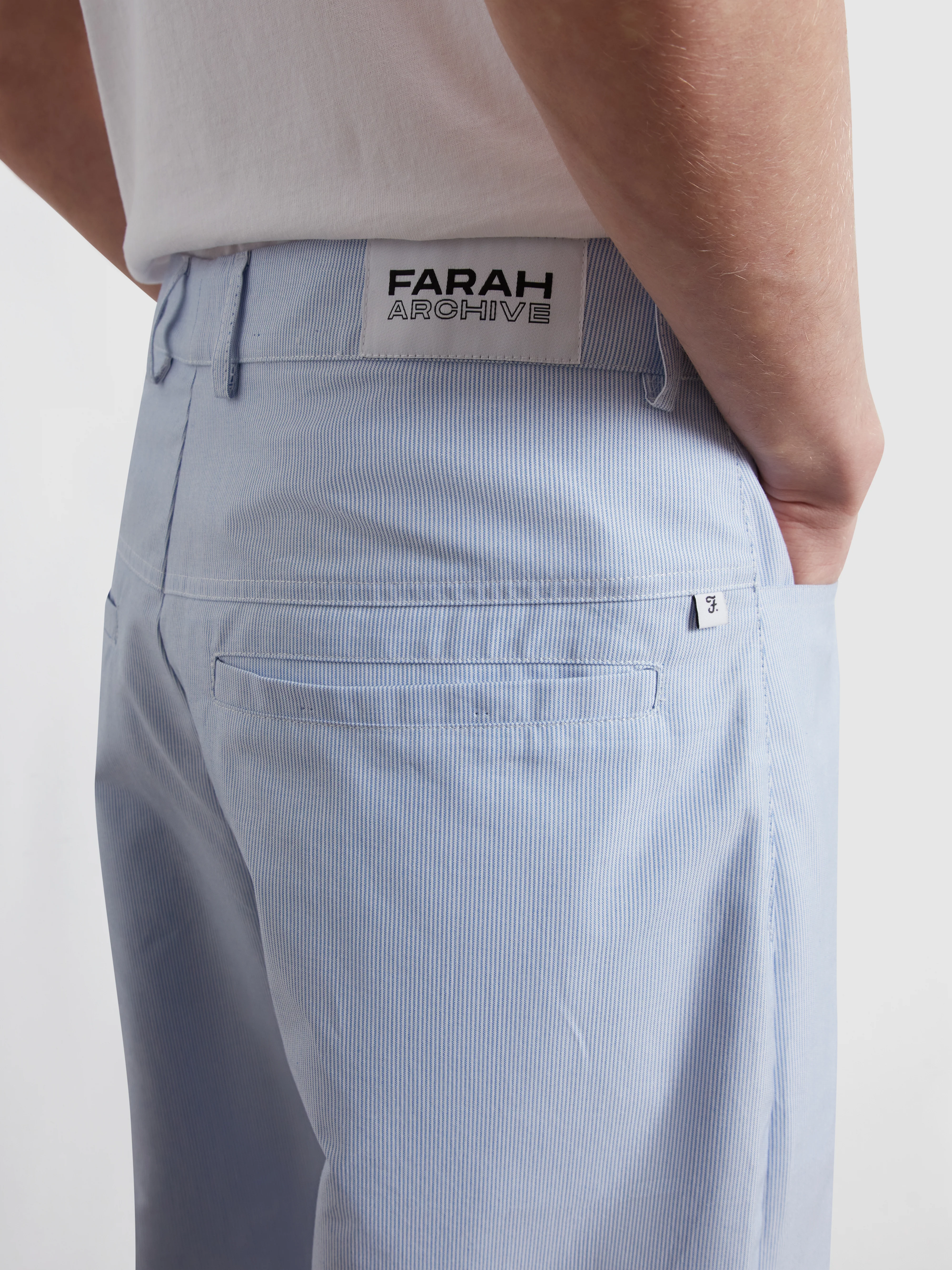 Bliss Ticking Stripe Trousers In Sky Blue - Image 7