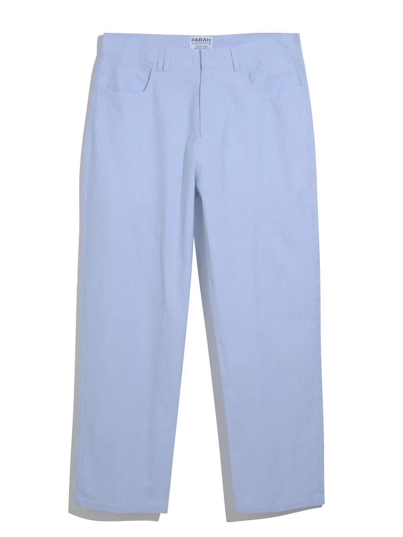 Bliss Ticking Stripe Trousers In Sky Blue - Image 8