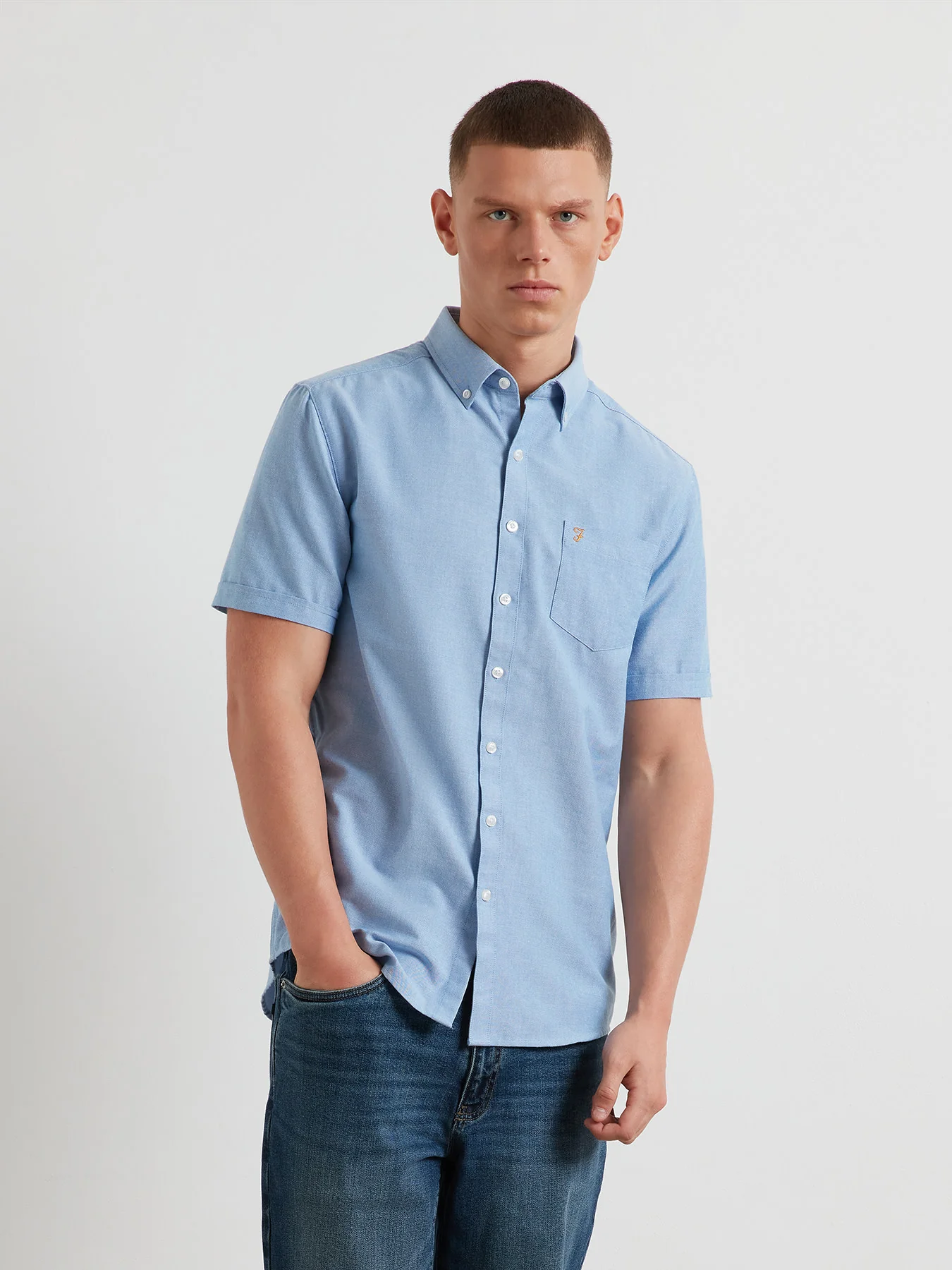 Boxworth Short Sleeve Shirt In Regatta Blue