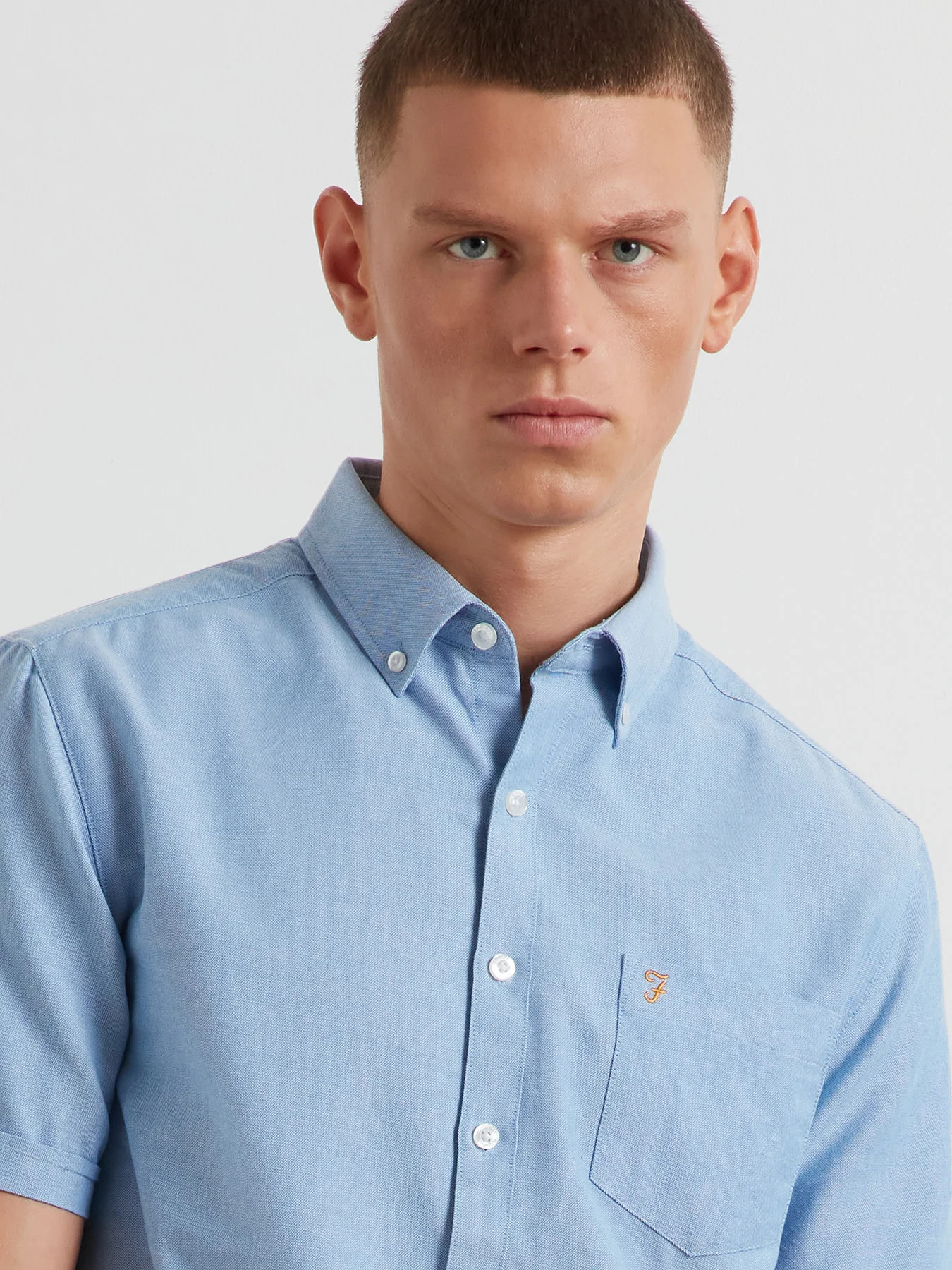 Boxworth Short Sleeve Shirt In Regatta Blue - Image 4