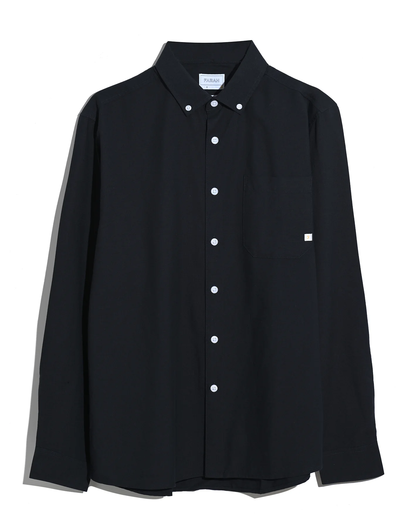 Brewer Box Fit Oxford Shirt In True Navy - Image 5