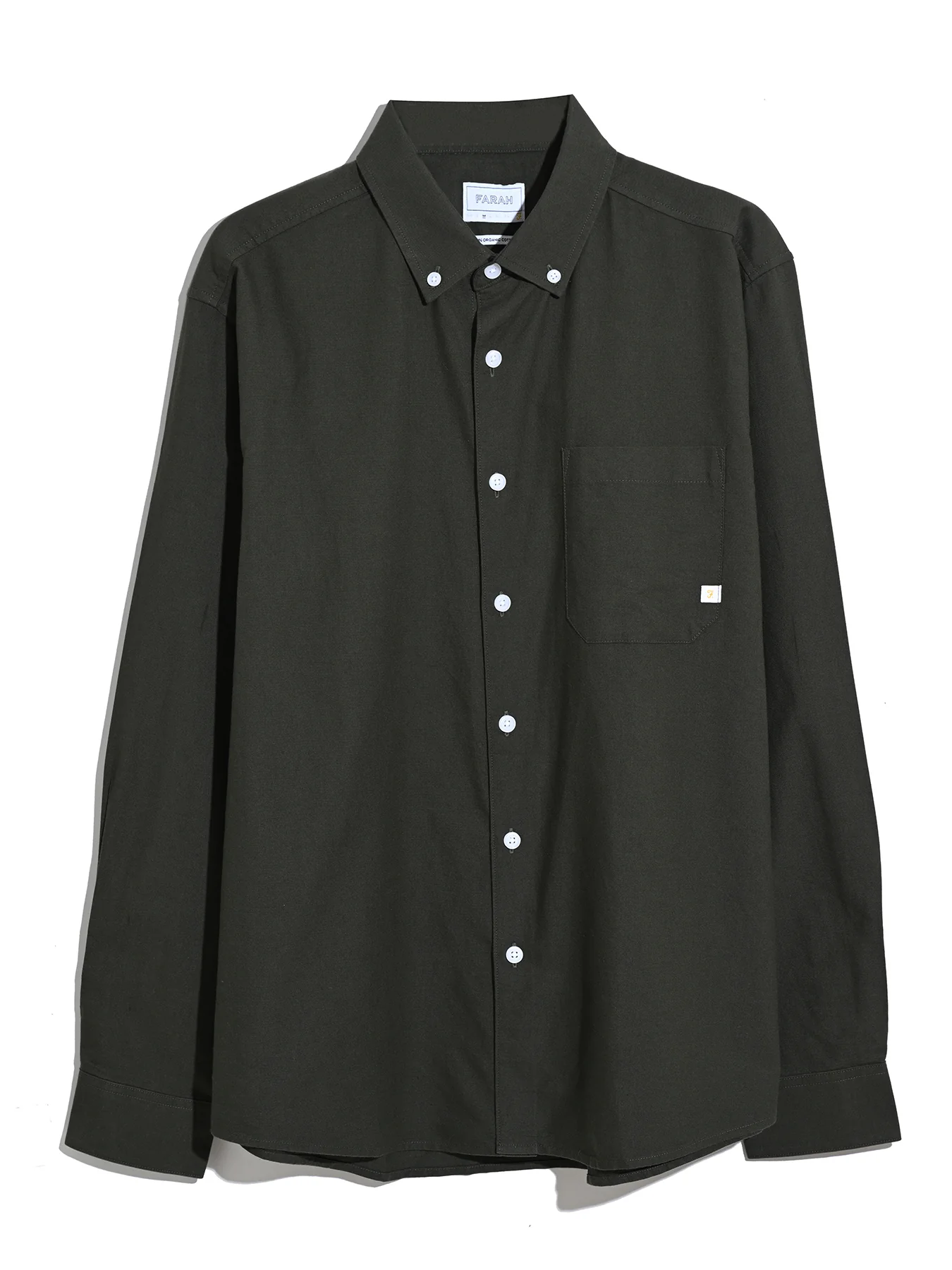 Brewer Box Fit Oxford Shirt In Evergreen - Image 5