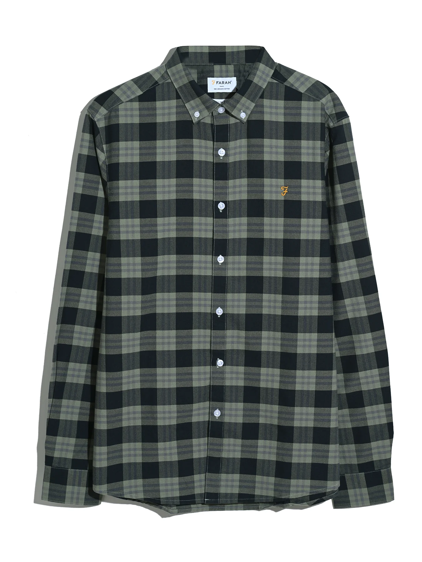 Brewer Check Oxford Shirt In Tarragon Green - Image 5
