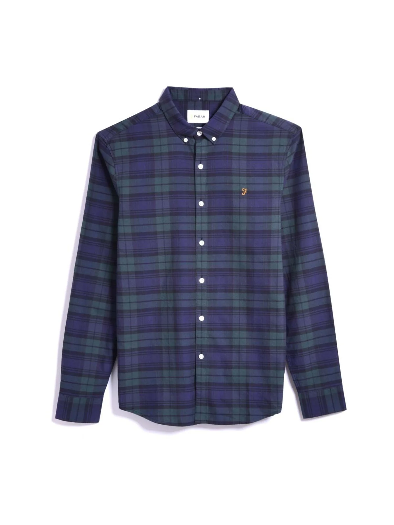 Brewer Slim Fit Check Organic Cotton Oxford Shirt In Woodland Pine - Image 5