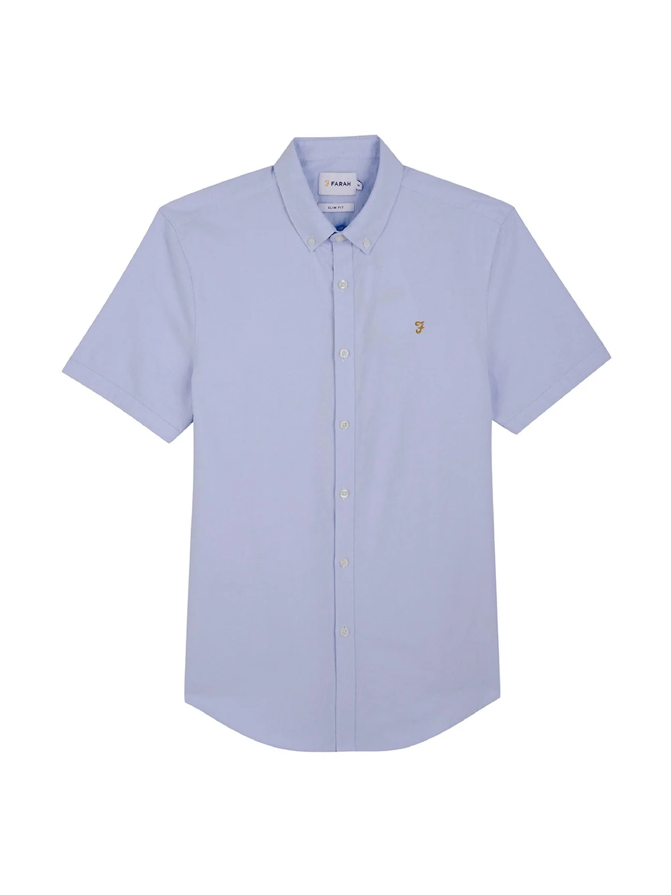Brewer Short Sleeve Oxford Shirt In Sky Blue - Image 5