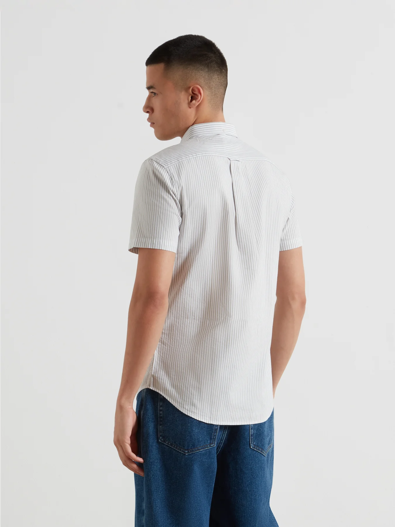 Brewer Stripe Short Sleeve Shirt In Balsam - Image 4