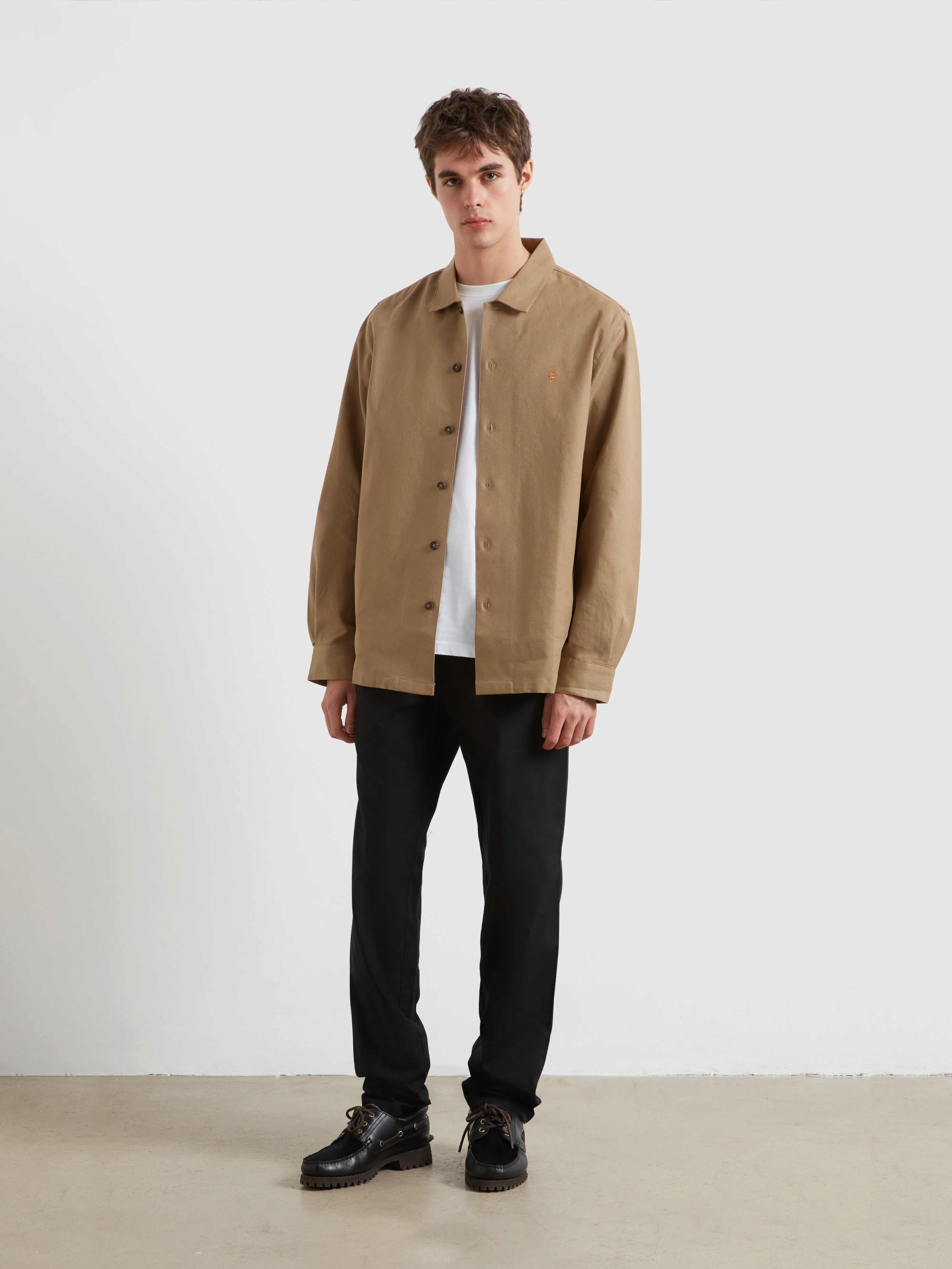 Callier Overshirt In Beige - Image 2