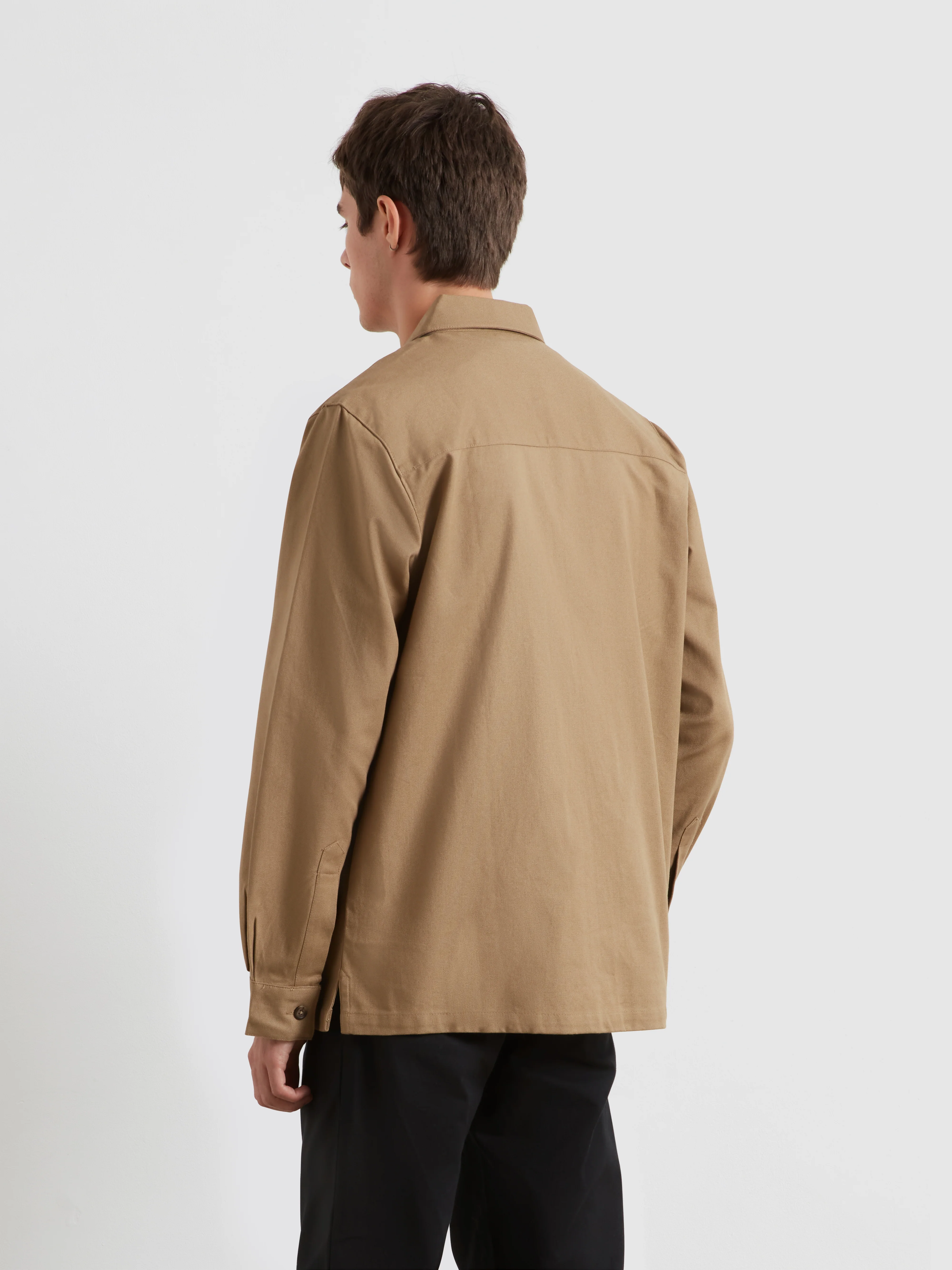 Callier Overshirt In Beige - Image 3