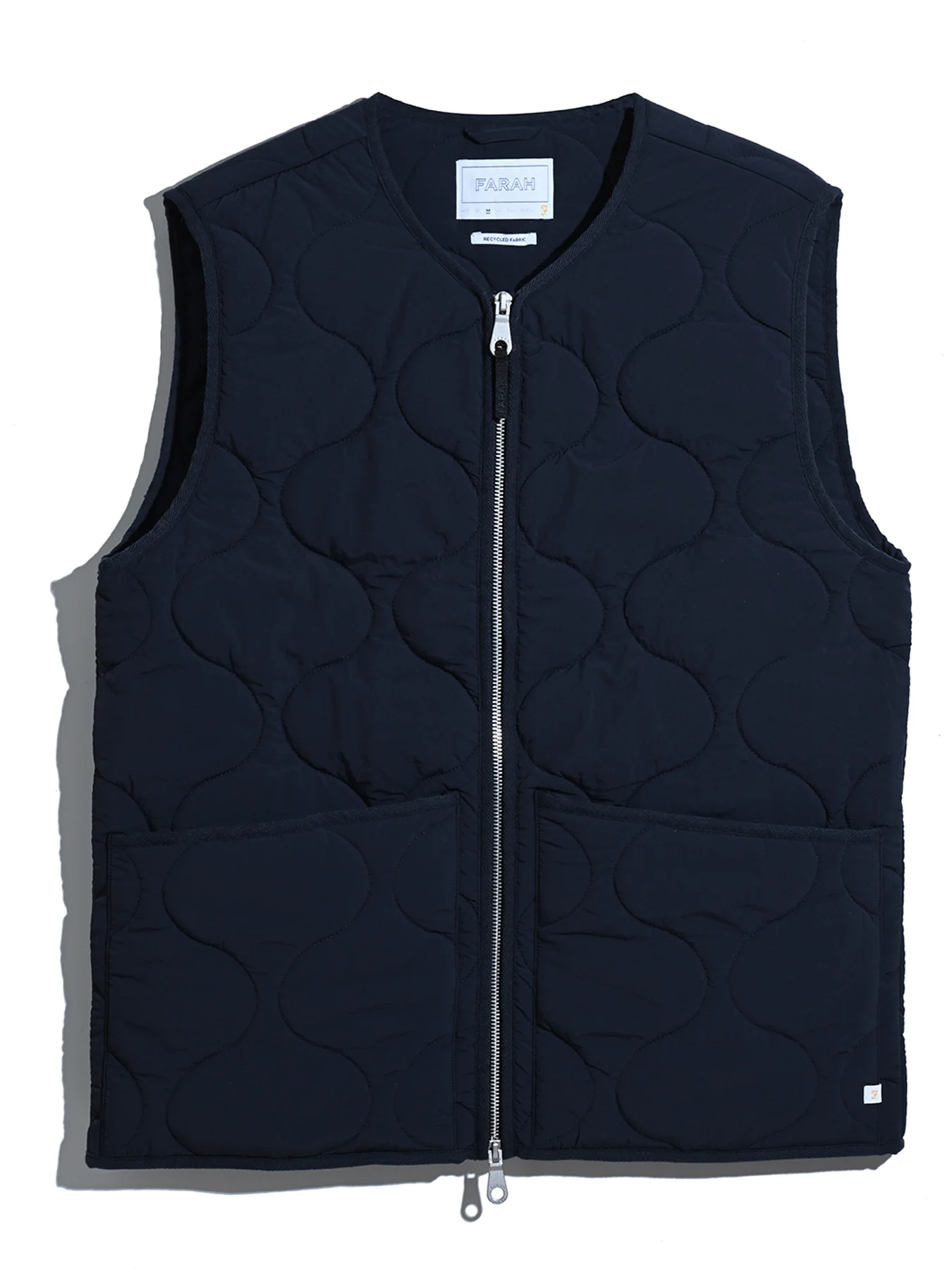 Campbell Quilted Gilet In True Navy - Image 5
