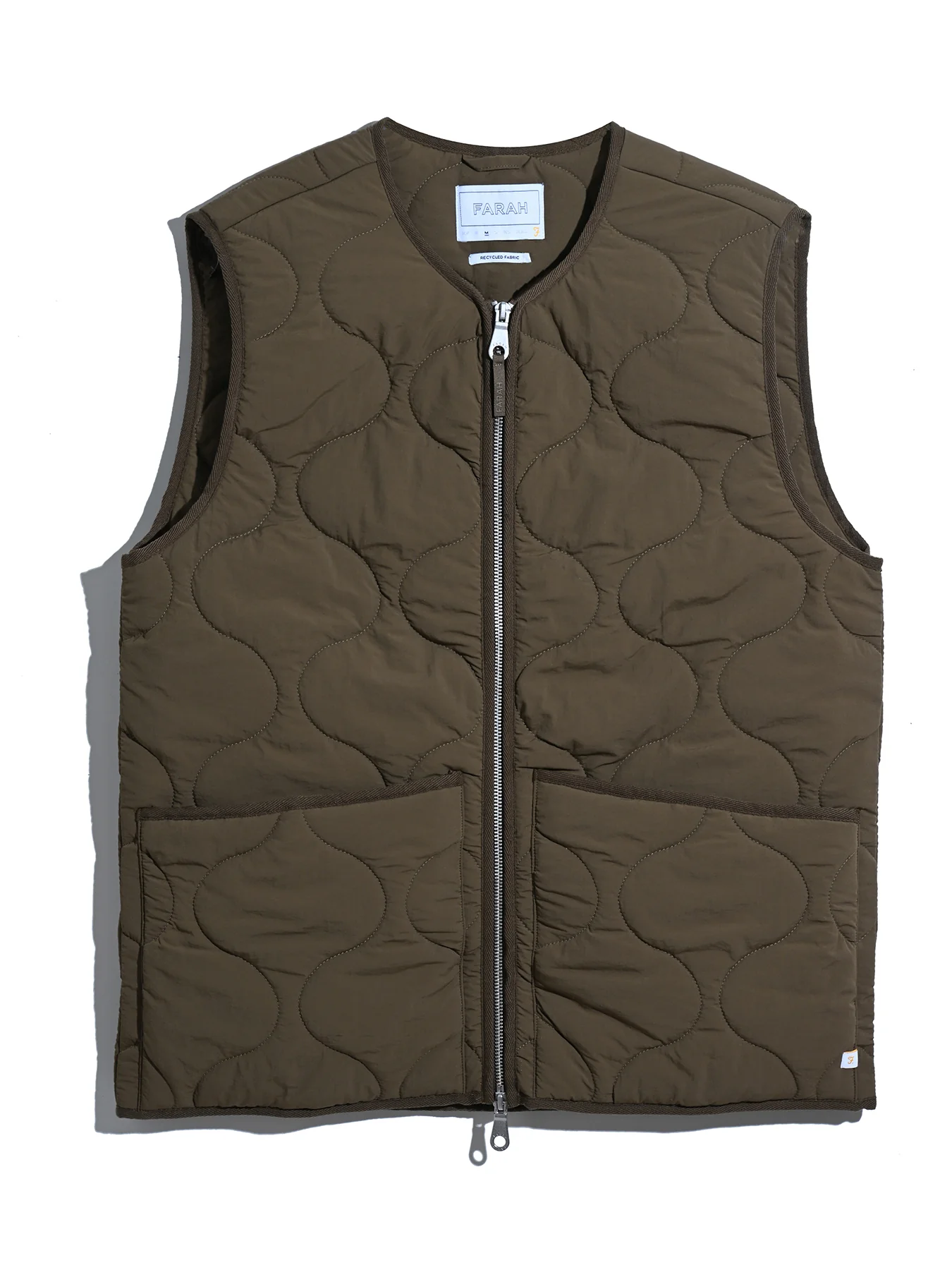 Campbell Quilted Gilet In Clove Brown - Image 5