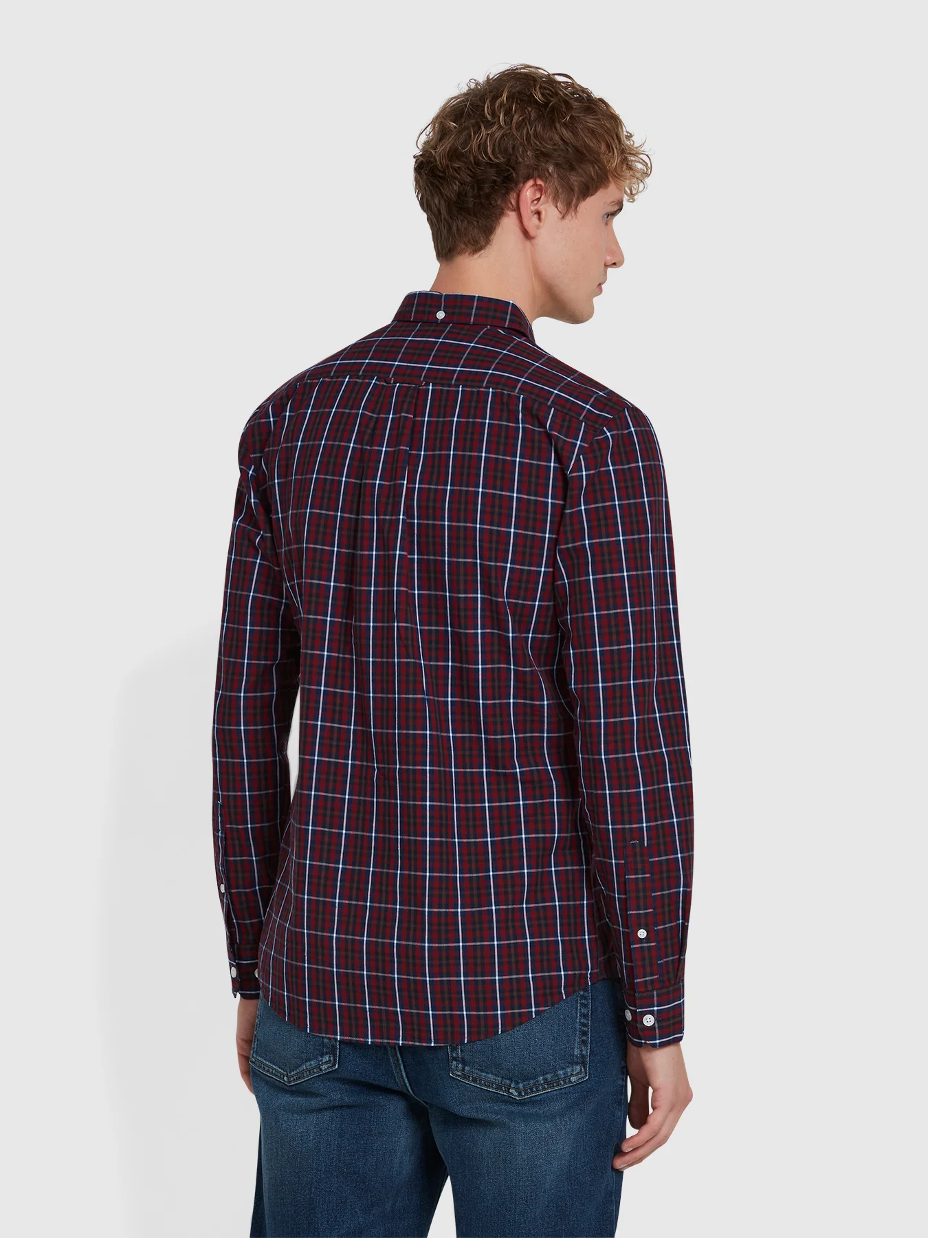 Carlson Check Shirt In Farah Red - Image 3