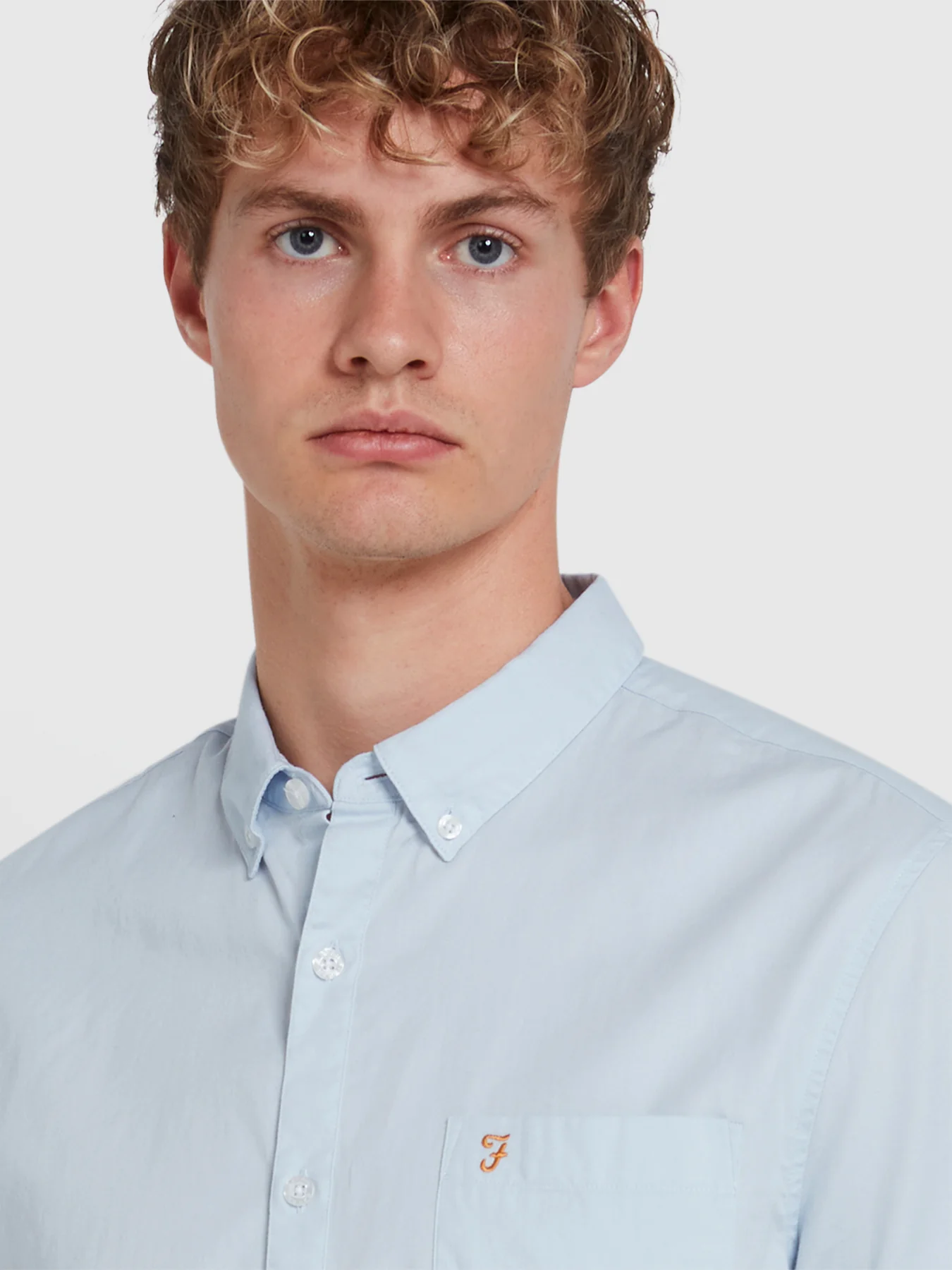 Carlson Short Sleeve Shirt In Sky Blue - Image 4