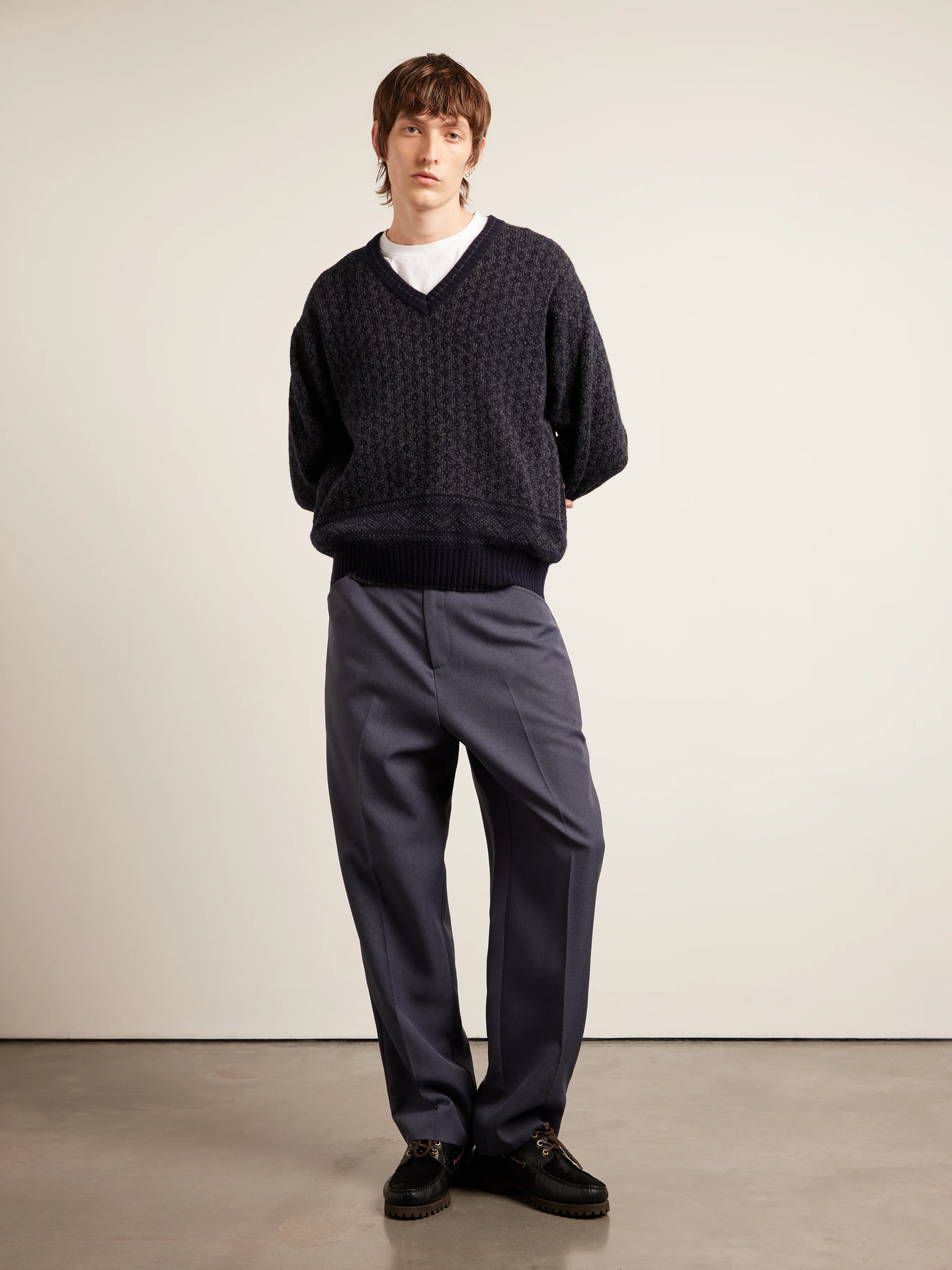 Carranza Archive Sweater In True Navy - Image 2