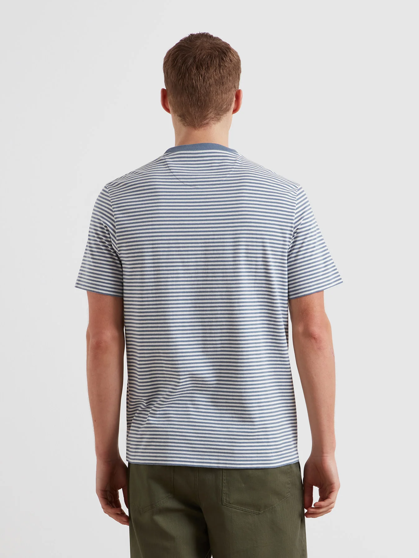Castle Stripe T-Shirt In Blue Tide - Image 3