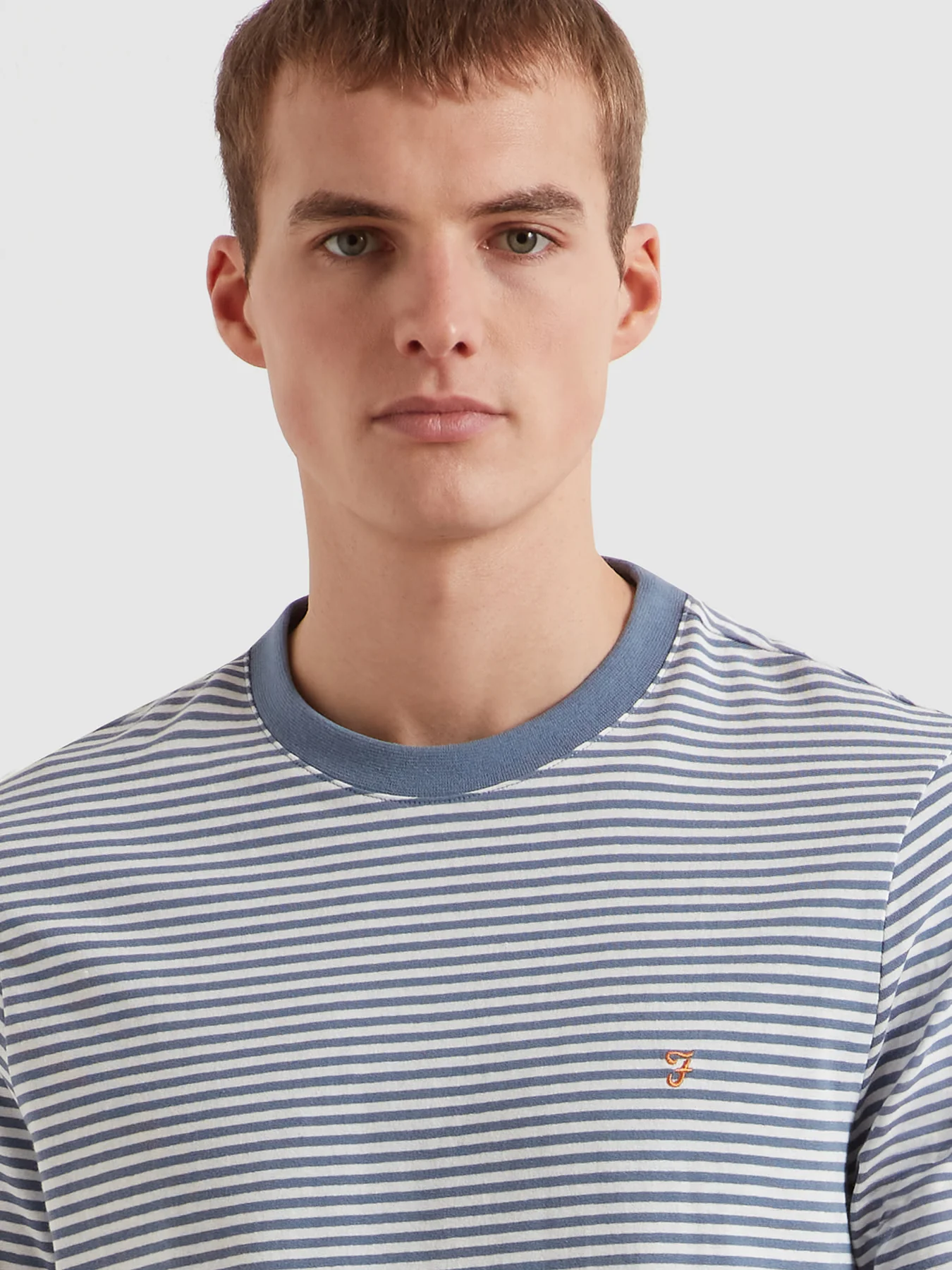 Castle Stripe T-Shirt In Blue Tide - Image 4