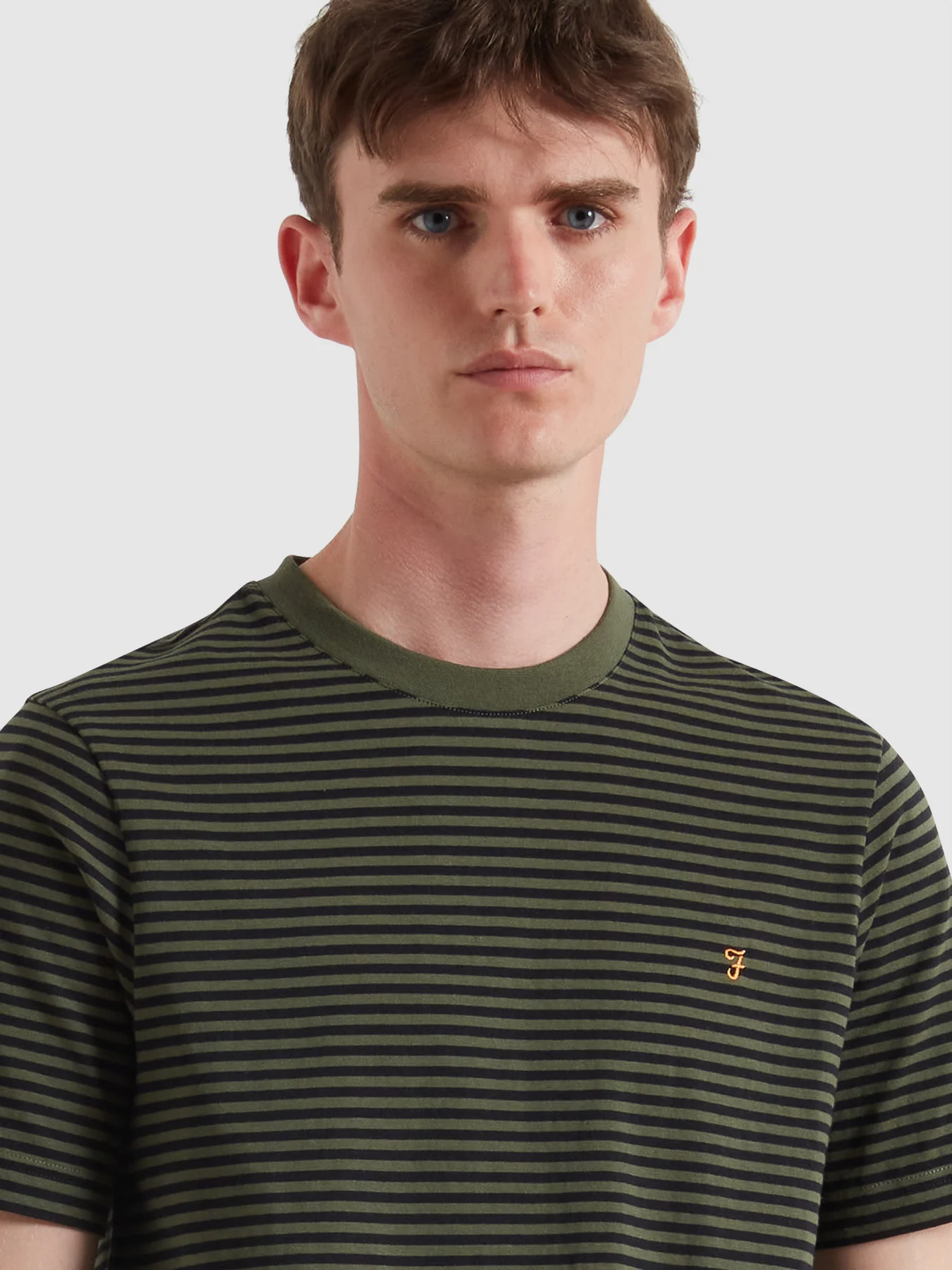 Castle Stripe T-Shirt In Evergreen - Image 4