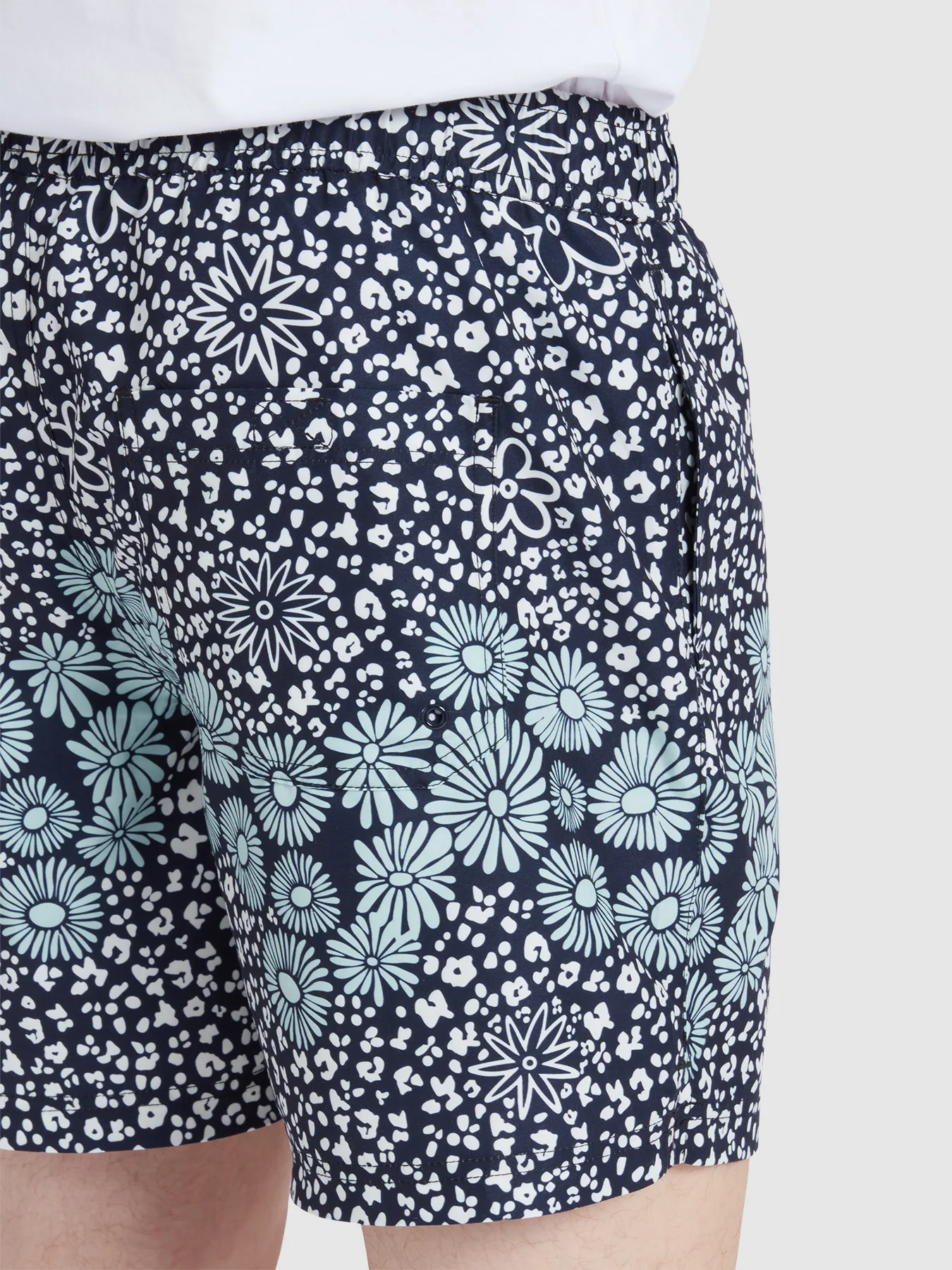 Colbert Floral Print Swim Shorts In True Navy - Image 4