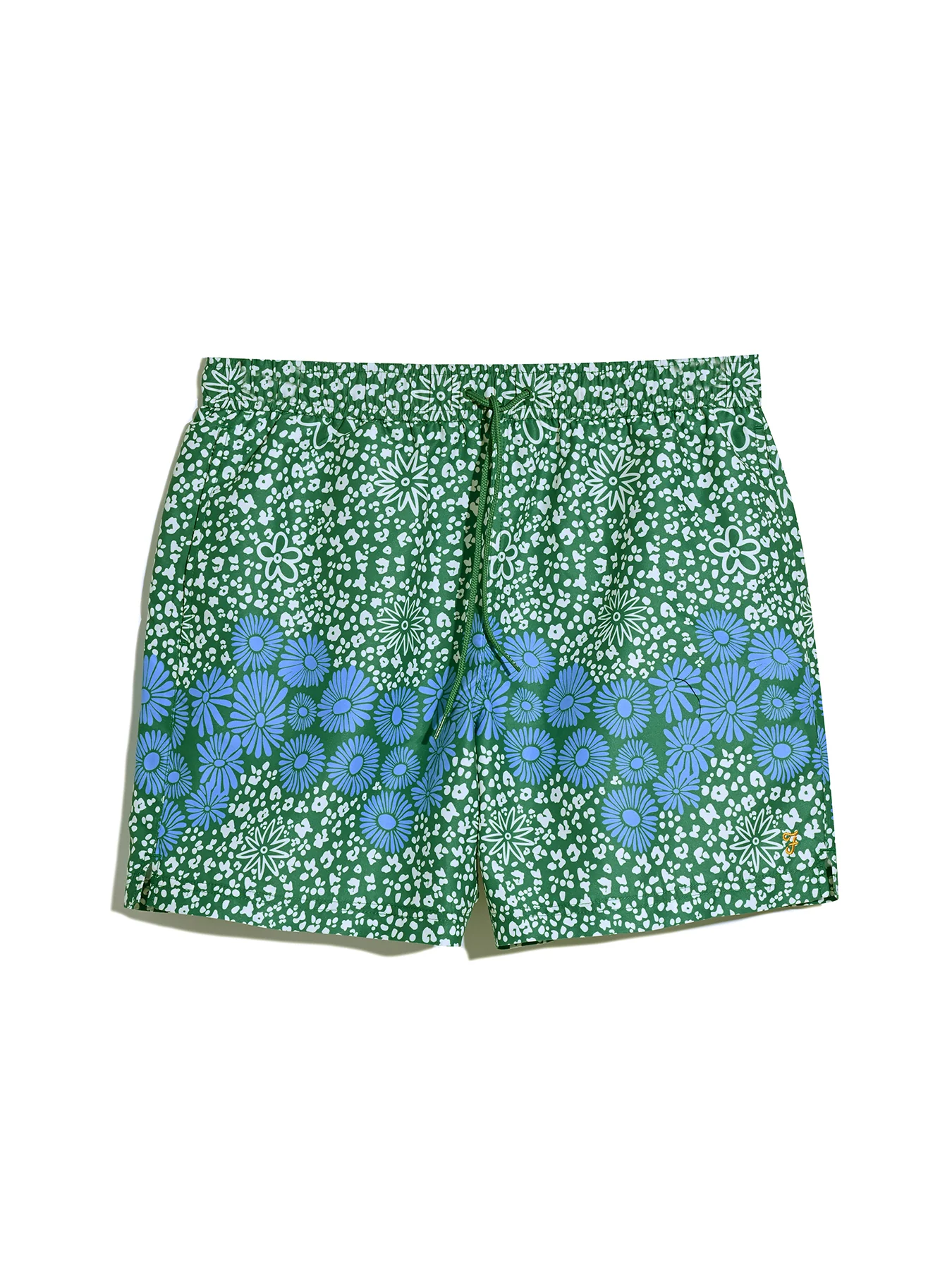 Colbert Floral Print Swim Shorts In Green Meadow - Image 5