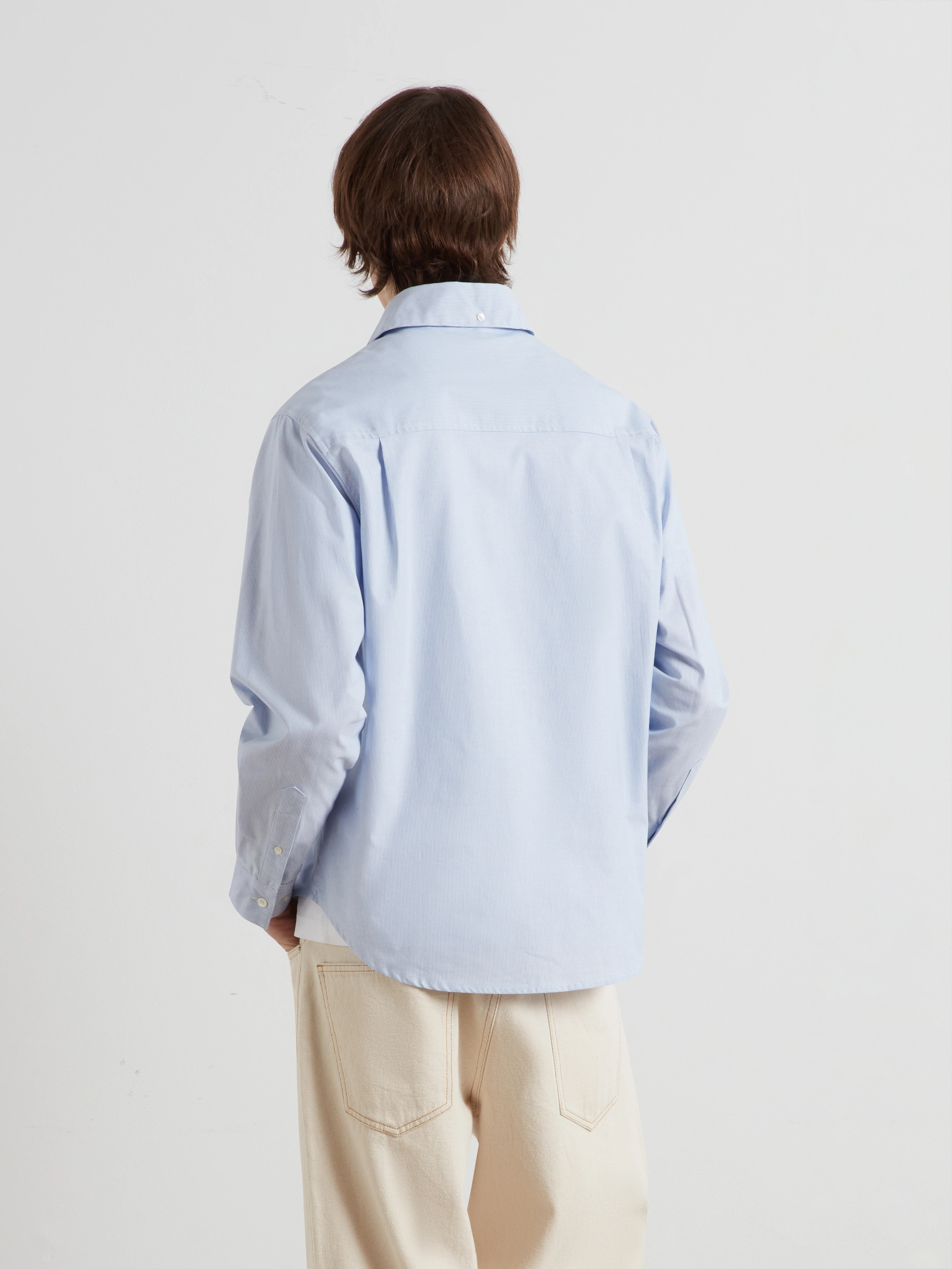 Cristo Archive Stripe Shirt In Sky Blue - Image 3