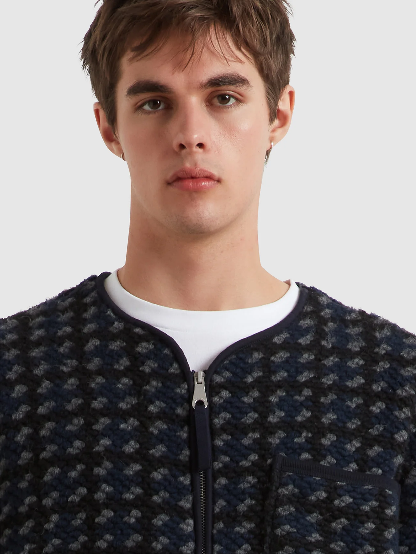 Danby Full Zip Sweatshirt In True Navy - Image 4