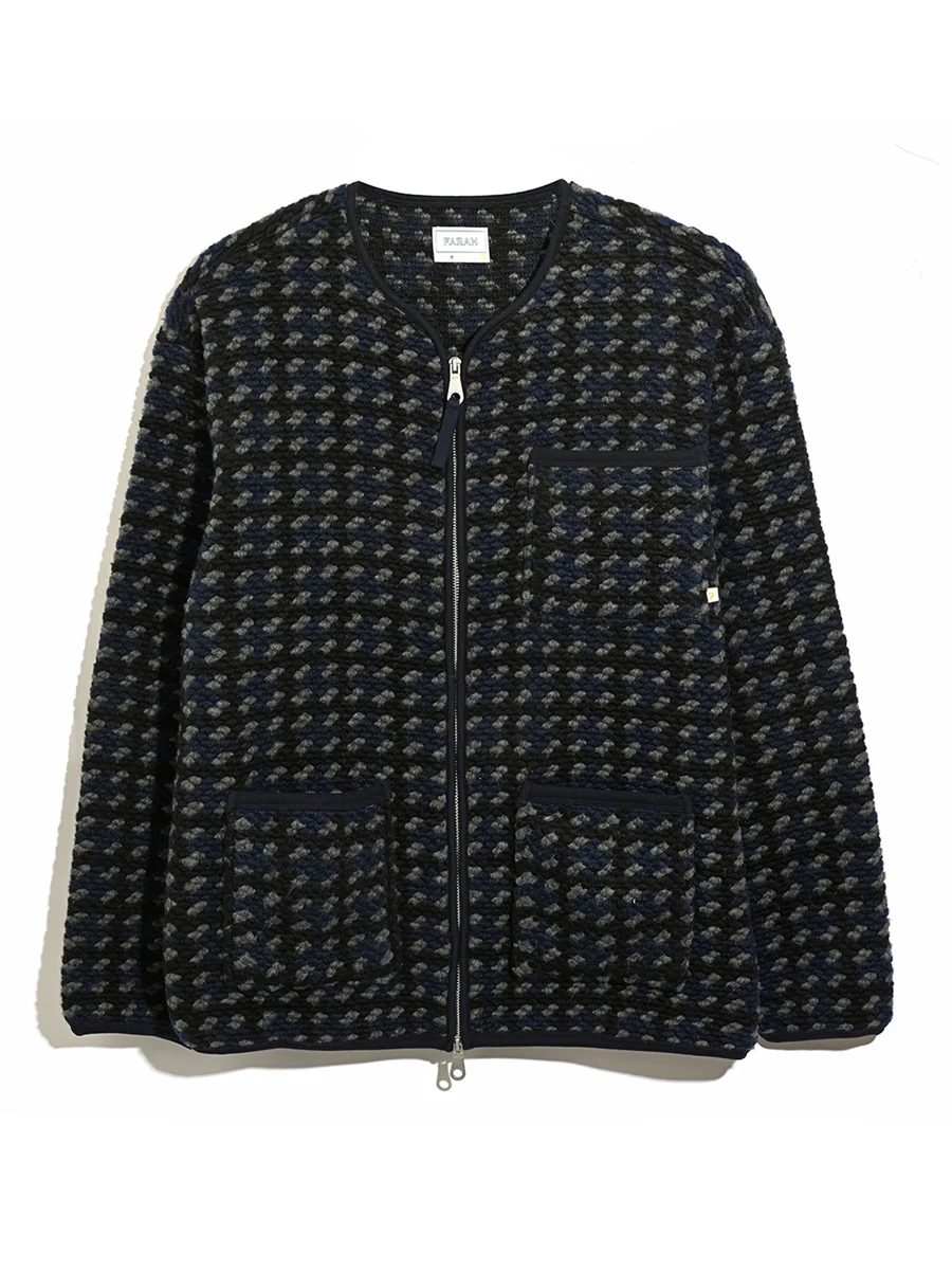 Danby Full Zip Sweatshirt In True Navy - Image 5