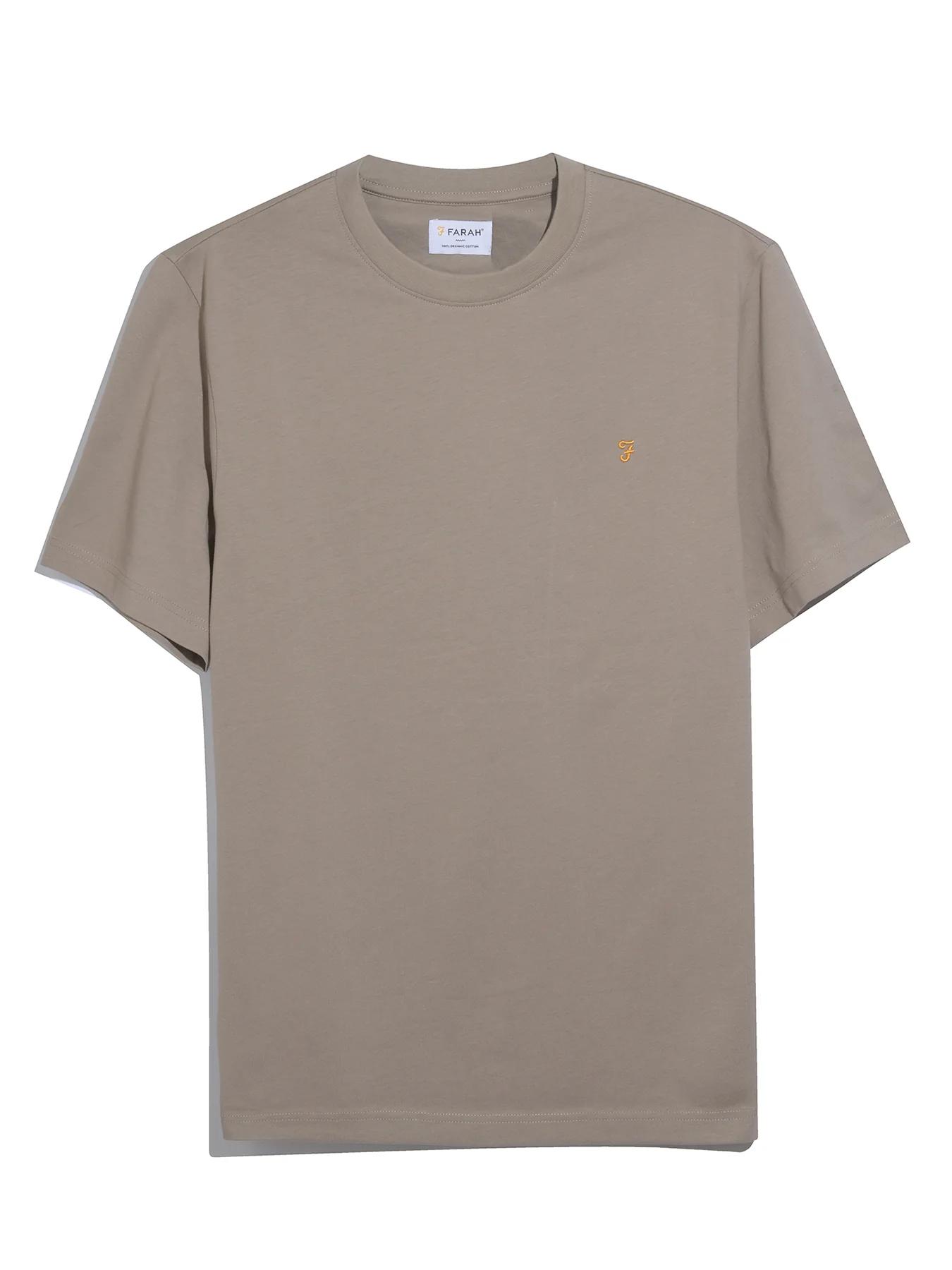 Danny Regular Fit Organic Cotton T-Shirt In Stone Grey - Image 5