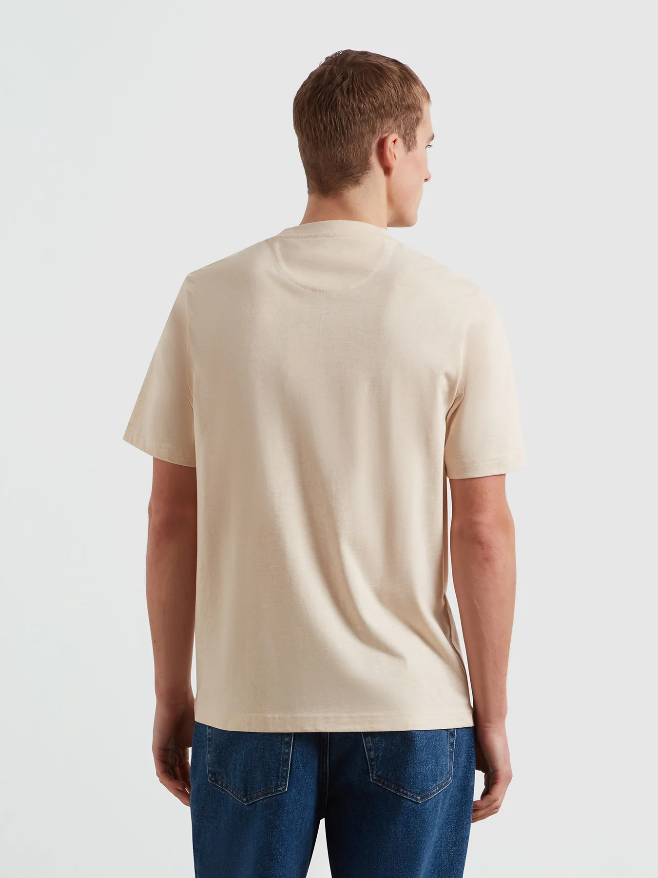 Danny Regular Fit Organic Cotton T-Shirt In Birch Grey Marl - Image 3