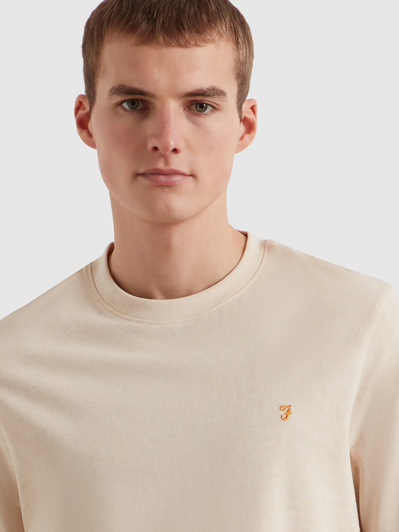 Danny Regular Fit Organic Cotton T-Shirt In Birch Grey Marl - Image 4