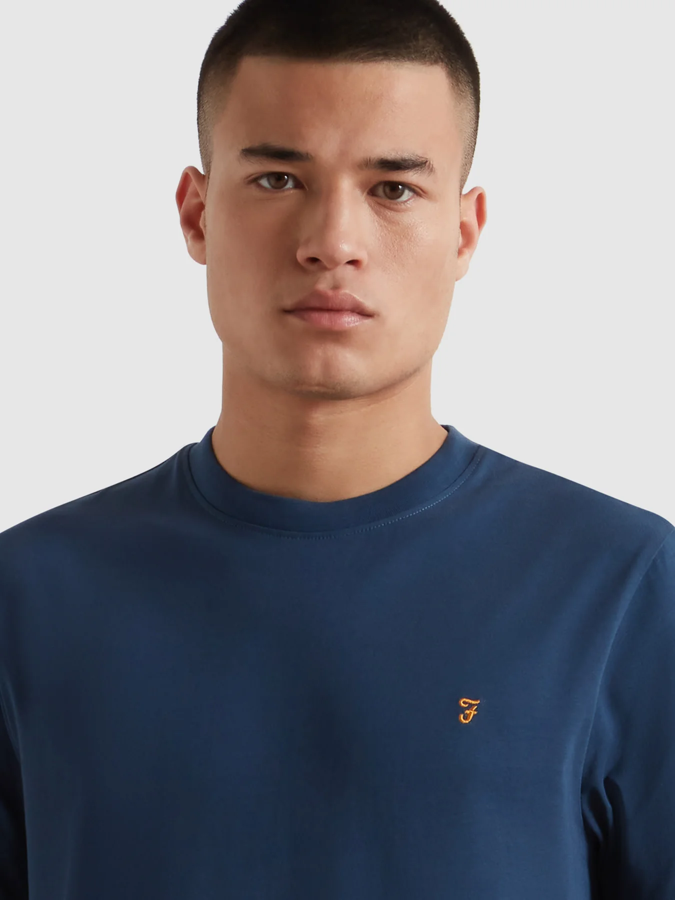Danny Regular Fit Organic Cotton T-Shirt In Aegean Blue - Image 4