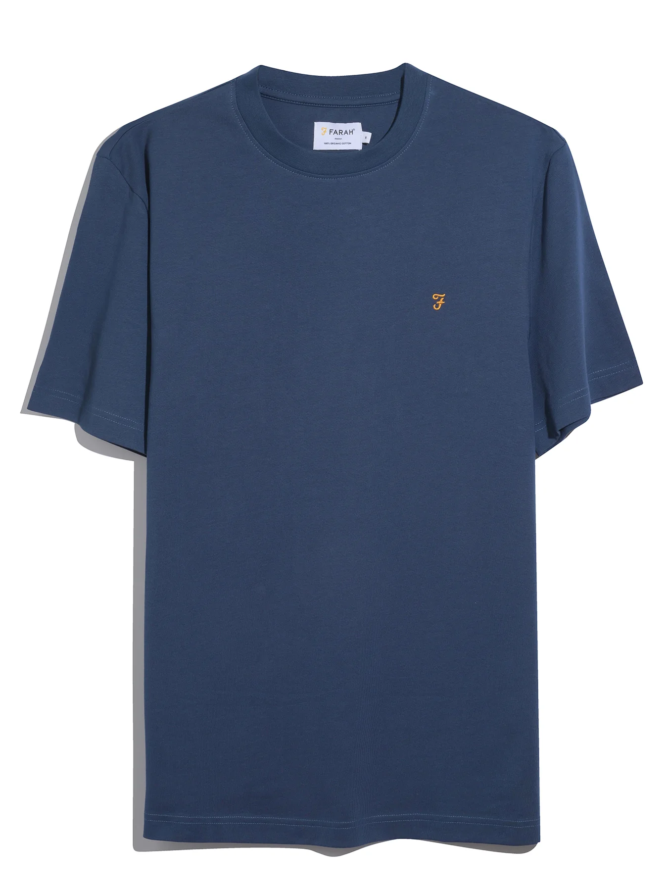 Danny Regular Fit Organic Cotton T-Shirt In Aegean Blue - Image 5