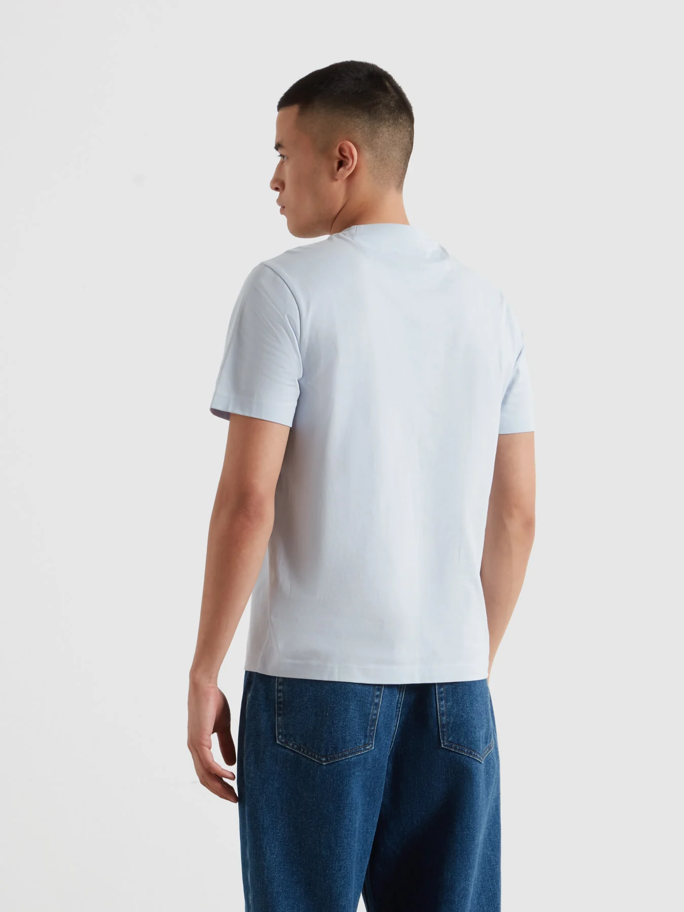 Danny Regular Fit Organic Cotton T-Shirt In Blue Nickle - Image 3