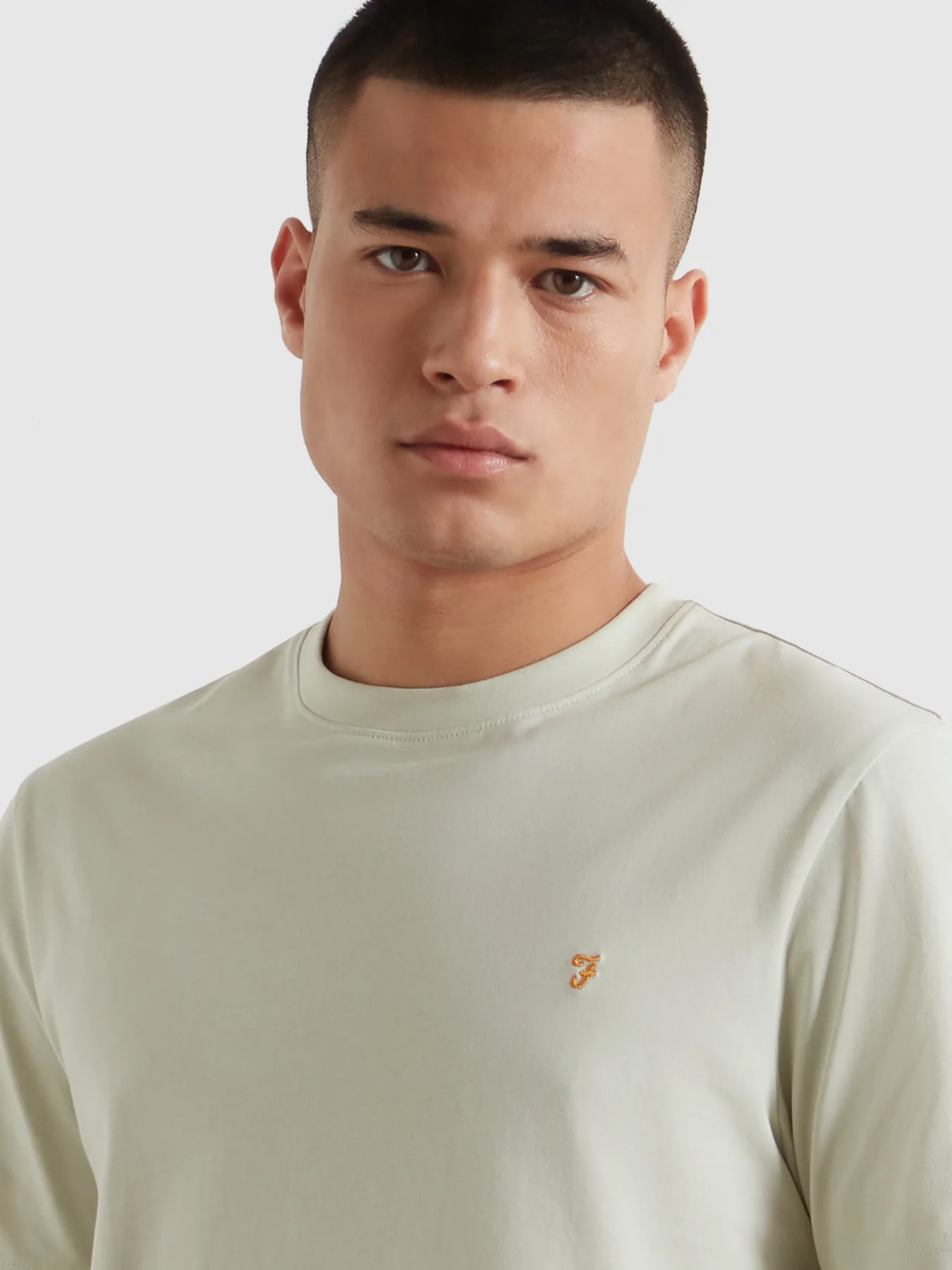 Danny Regular Fit Organic Cotton T-Shirt In Soft Green - Image 4
