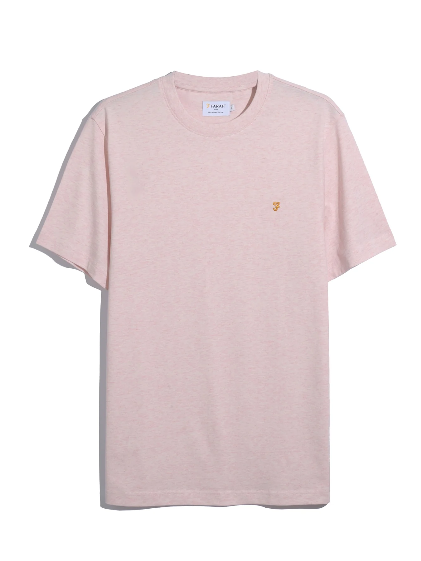 Danny Regular Fit Organic Cotton T-Shirt In Floral Pink Marl - Image 5