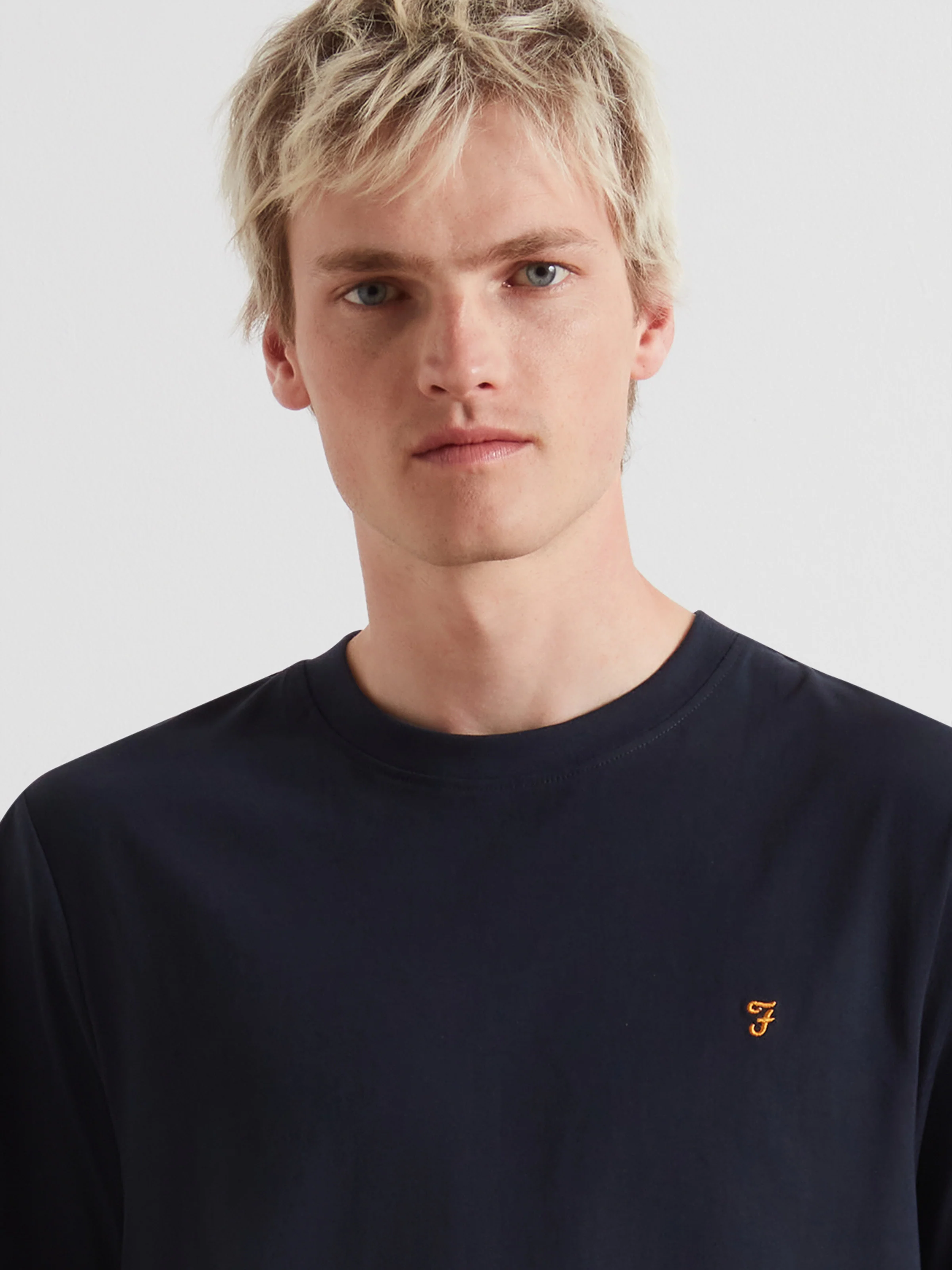 Danny Regular Fit Organic Cotton T-Shirt In True Navy - Image 4