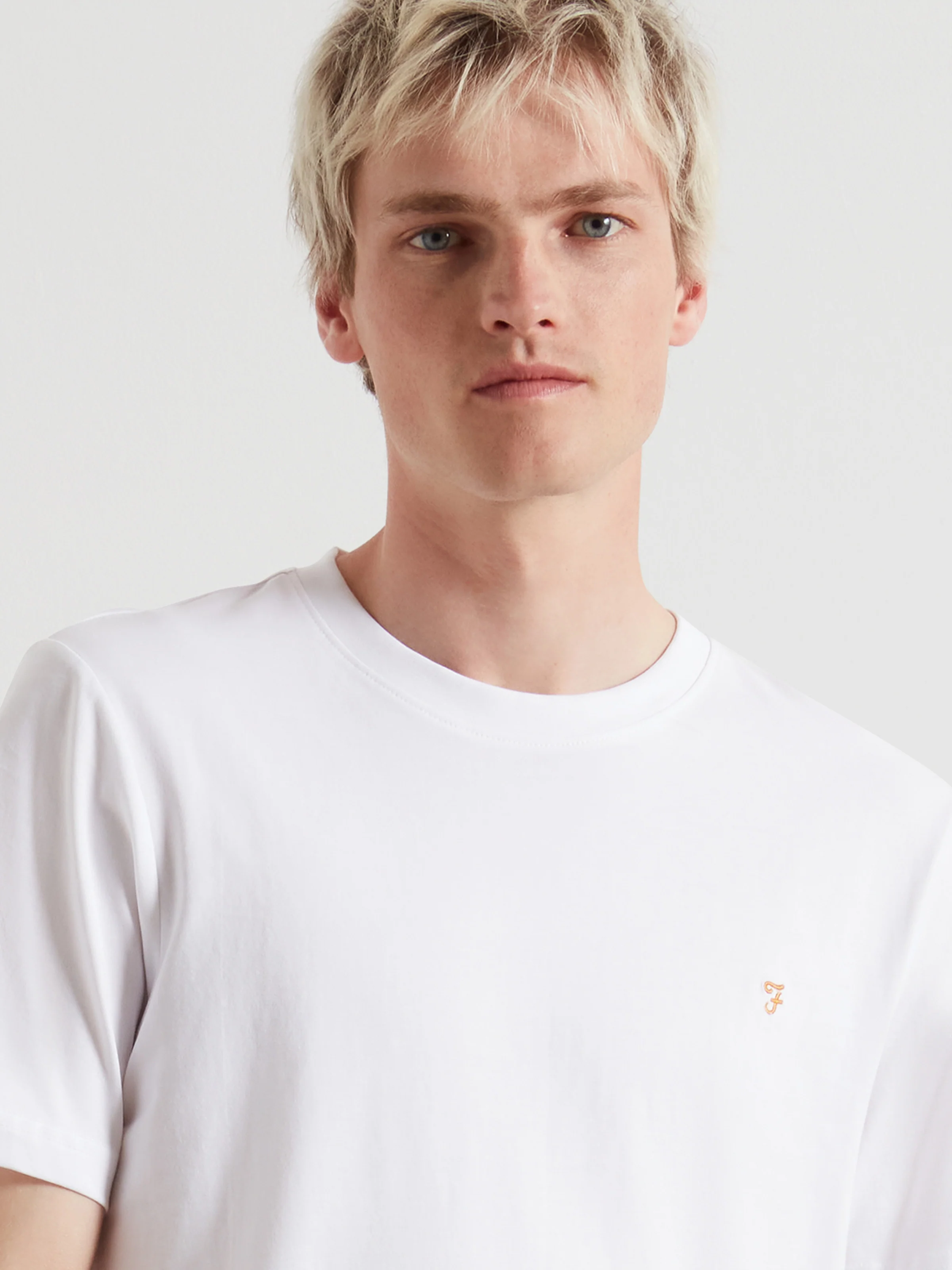 Danny Regular Fit Organic Cotton T-Shirt In White - Image 4