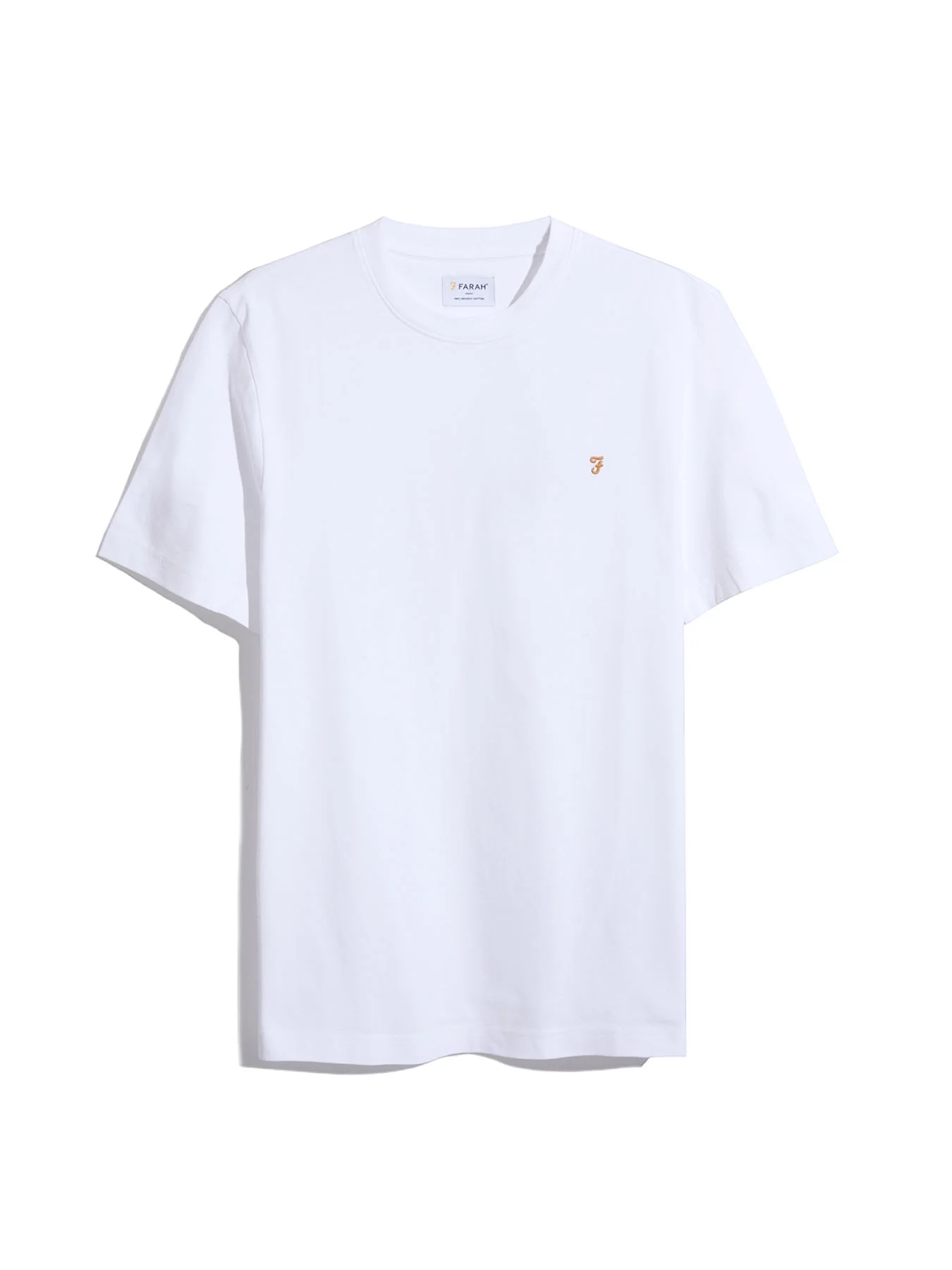 Danny Regular Fit Organic Cotton T-Shirt In White - Image 5