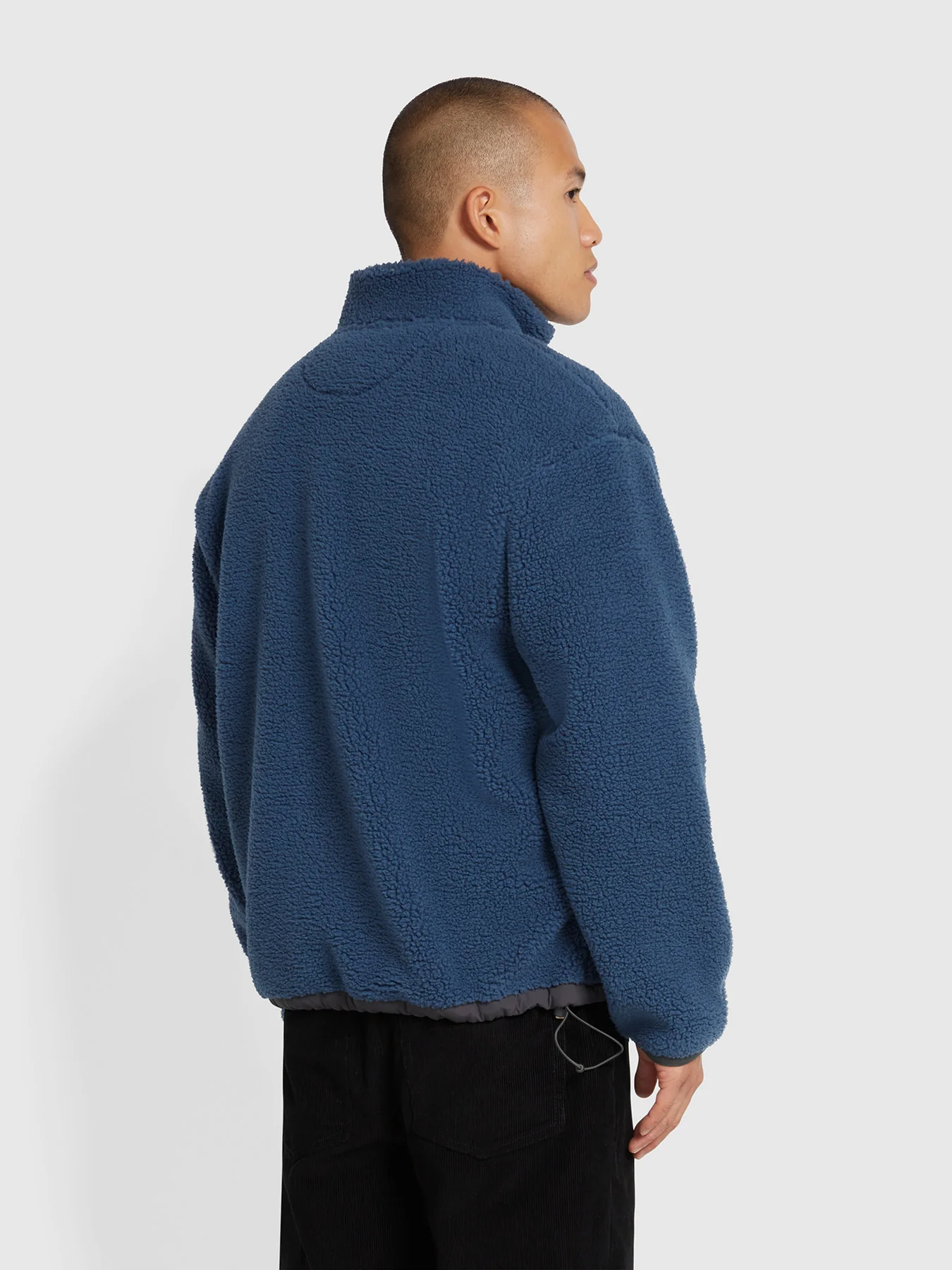 Elias Full Zip Fleece In Deep Blue - Image 3