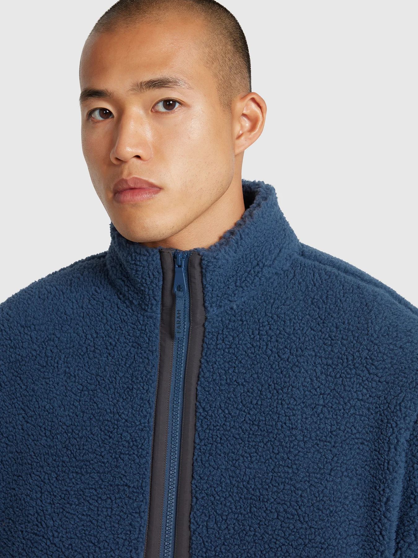 Elias Full Zip Fleece In Deep Blue - Image 4