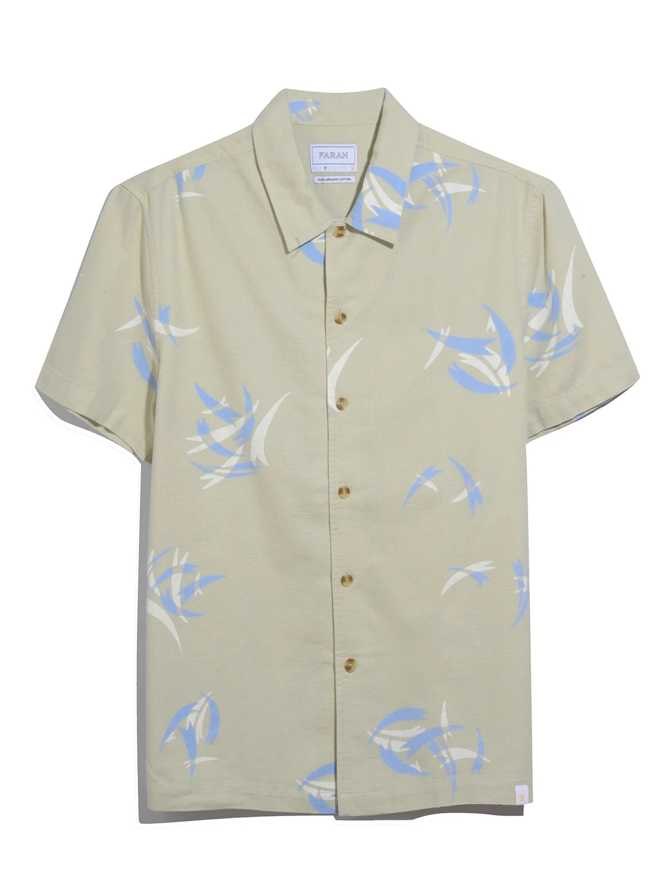 Ernest Printed Short Sleeve Shirt In Soft Green - Image 5