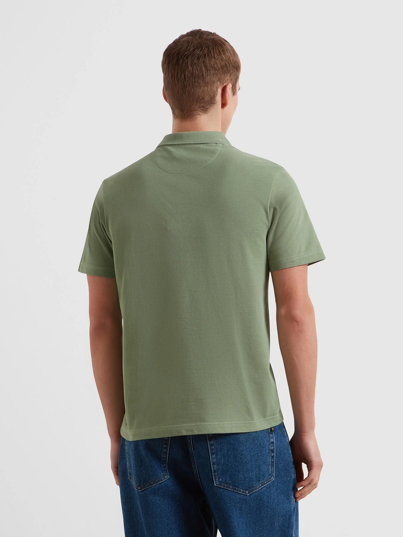 Forster Textured Polo Shirt In Farah Jade - Image 3