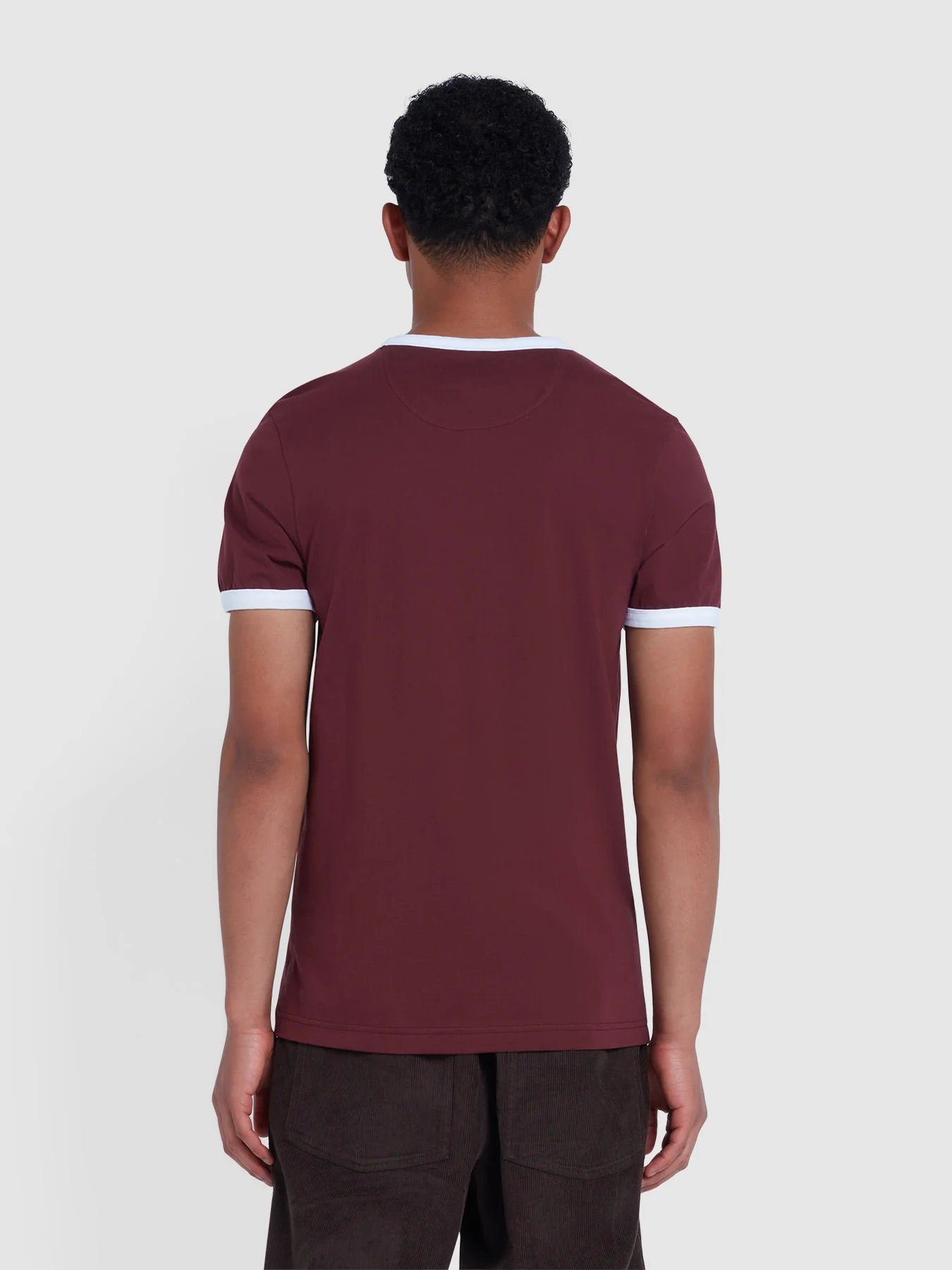Fox Ringer T-Shirt In Farah Red - Image 3